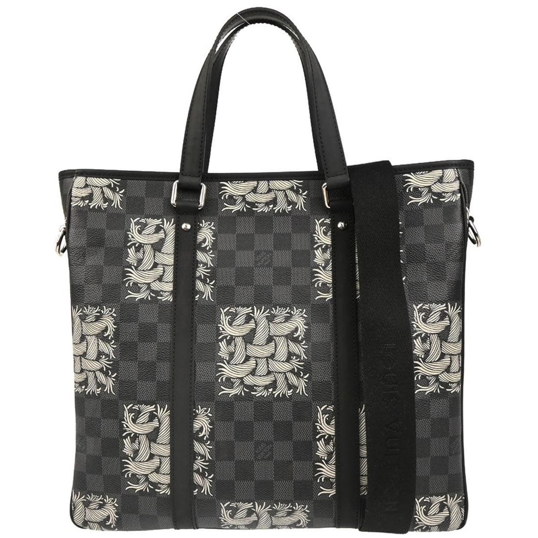 Louis Vuitton Nemeth Damier Graphite Tadao Canvas Limited Edition Bag: Louis Vuitton Nemeth Damier Graphite Tadao Canvas Limited Edition Bag This Louis Vuitton Tadao Handbag Limited Edition Nemeth features the iconic Damier Graphite canvas in gray, designed for women. Ma