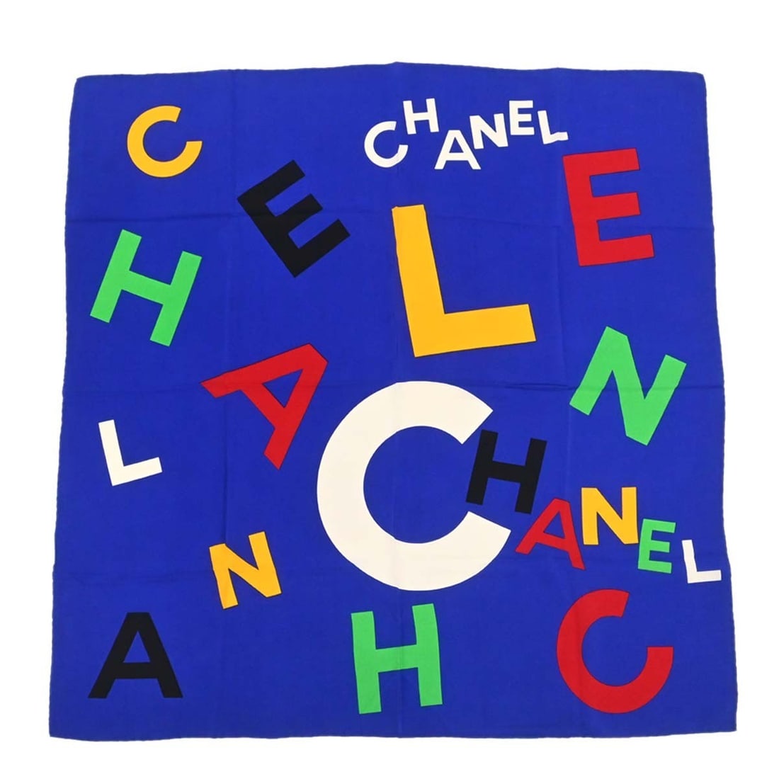 Blue Chanel Women Scarf Italy: Blue Chanel Women Scarf Italy This Chanel scarf features a vibrant blue color and is designed for women. Crafted in Italy, it showcases the brand's renowned style and quality. The scarf is in very goo