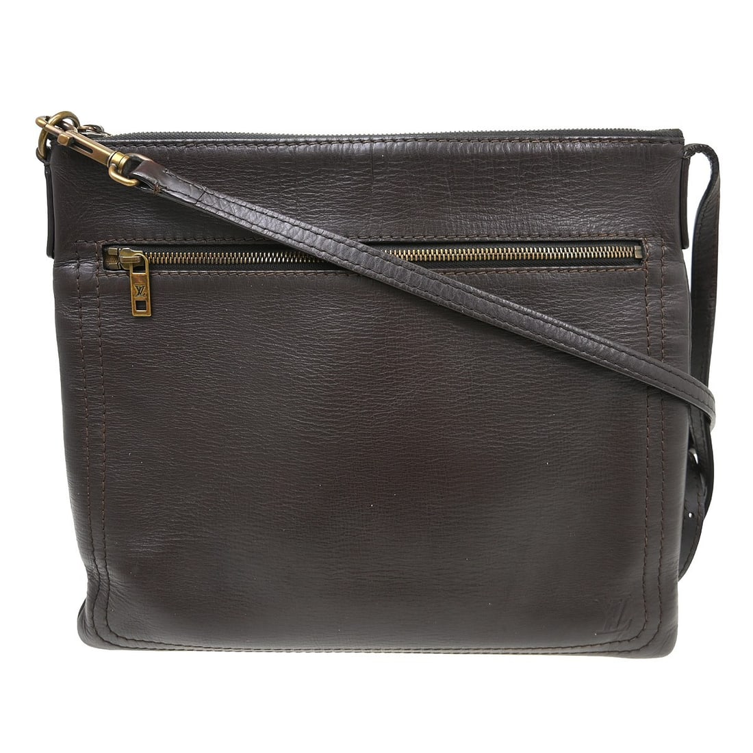 Louis Vuitton Utah Pochette Shawnee MM Brown Leather Crossbody (1 of 13)