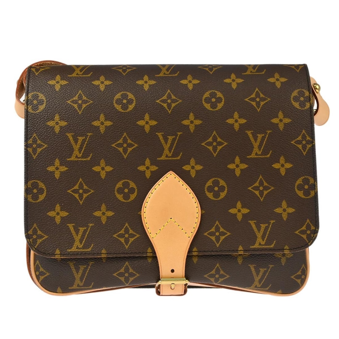 Louis Vuitton Cartouchiere GM Monogram Crossbody Bag: Louis Vuitton Cartouchiere GM Monogram Crossbody Bag This Louis Vuitton Cartouchiere GM shoulder bag features the iconic monogram canvas with leather trim and gold-plated hardware. Designed in a squar