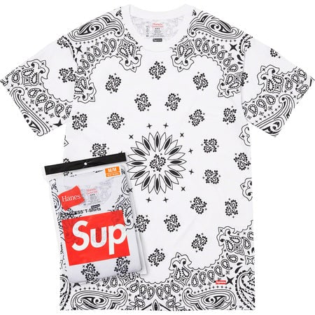 Supreme Hanes Bandana White T Shirt 2 Pack Large (1 of 1)