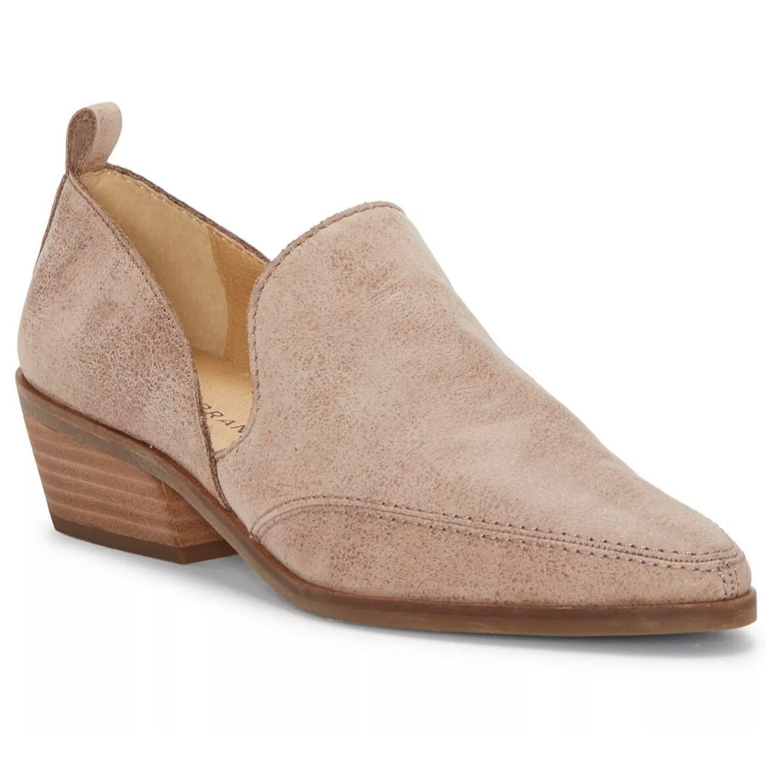 Lucky Brand Mahzan Hazel Pointed Toe Loafers 12M Tan Leather Block Heel: Lucky Brand Mahzan Hazel Pointed Toe Loafers 12M Tan Leather Block Heel Elevate your style with the Lucky Brand Mahzan Pointed Toe Loafers. These sophisticated slip-on flats feature a classic pointed 