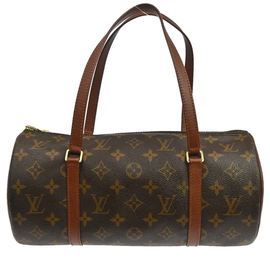 Louis Vuitton Papillon 30 Monogram Canvas Zip Handbag: Louis Vuitton Papillon 30 Monogram Canvas Zip Handbag This Louis Vuitton Papillon 30 handbag features the iconic monogram canvas exterior with brown leather double handles and a zip closure. The mediu