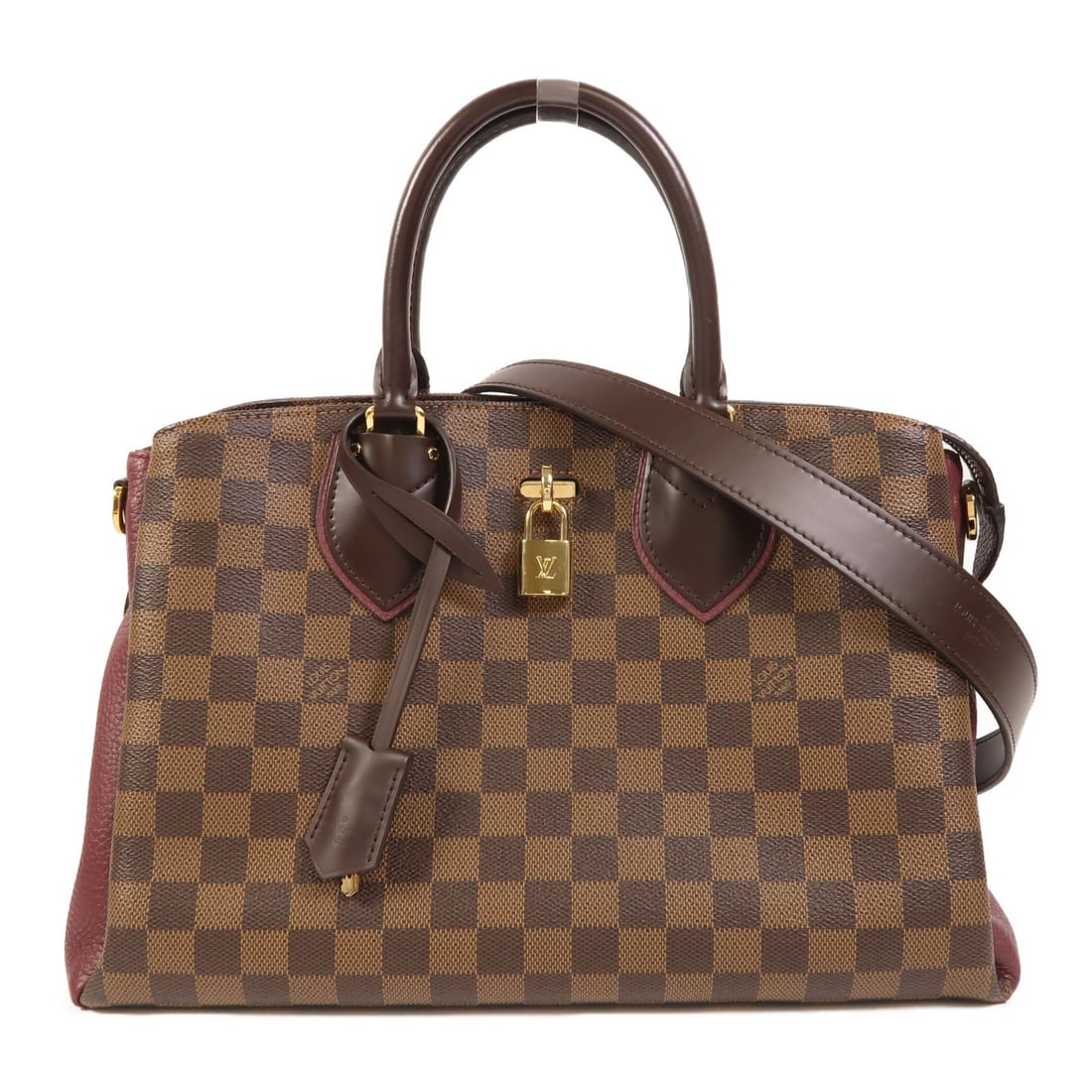 Louis Vuitton Brown Leather Normandy Two-Way Shoulder Bag N41654: Louis Vuitton Brown Leather Normandy Two-Way Shoulder Bag N41654 This Louis Vuitton 2-way shoulder bag features a brown leather exterior and offers versatile carrying options. It is designed with a re