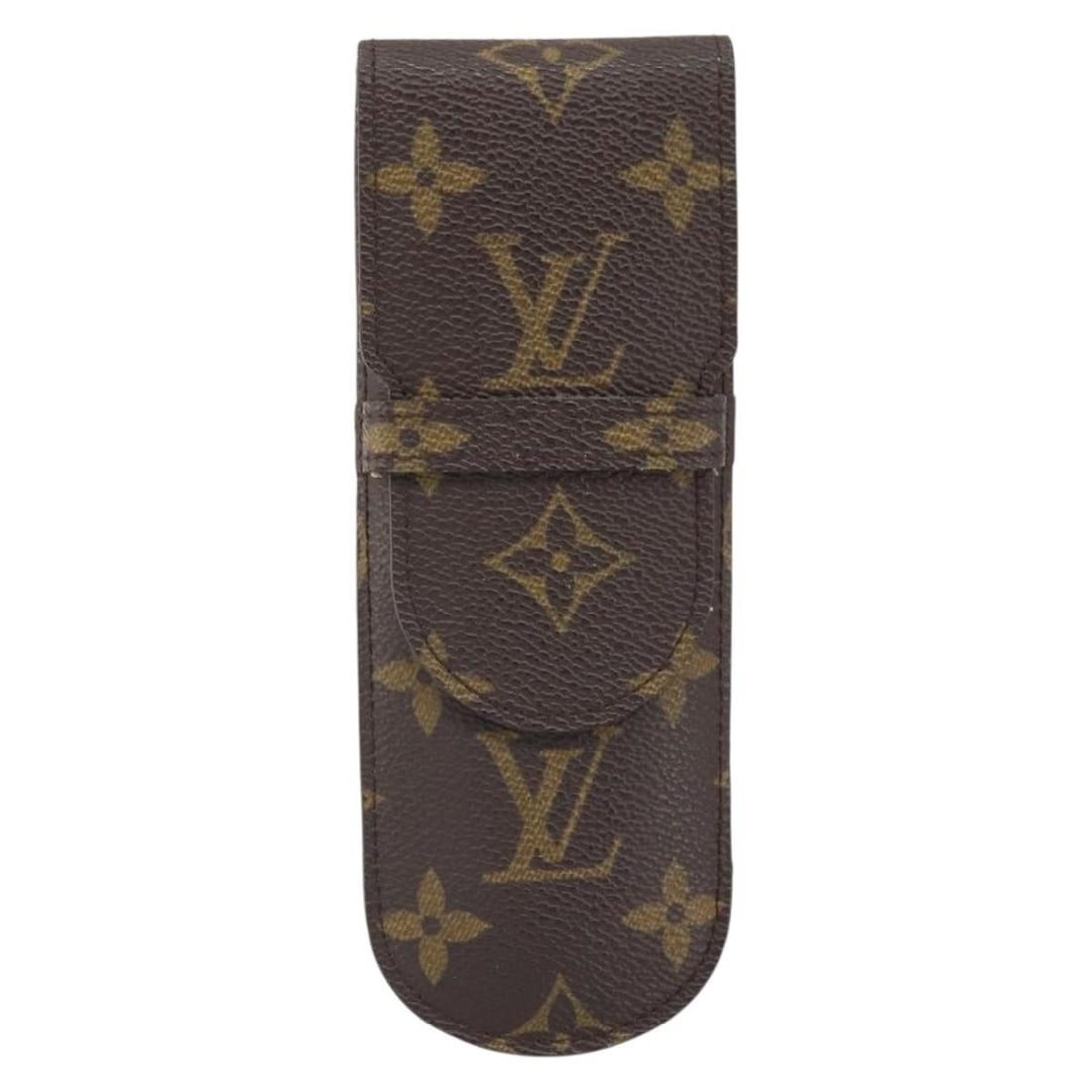 Louis Vuitton brown canvas Etui a stylo pen holder from Spain: Louis Vuitton brown canvas Etui a stylo pen holder from Spain This Louis Vuitton Etui a stylo is crafted from brown canvas and is designed for female users. The item features some surface rubbing and 