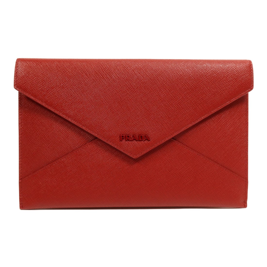 PRADA Envelope Clutch Bag 1MF014 Calfskin Leather Pink GHW (1 of 13)