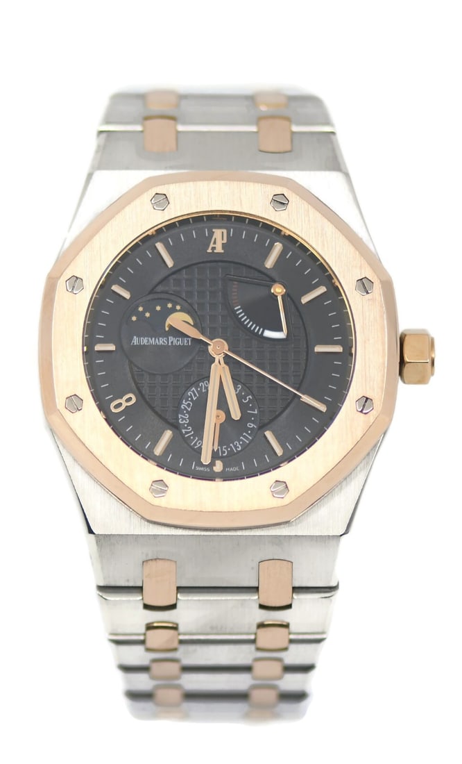 Audemars Piguet Royal Oak Pride of China 39mm 18K/SS Watch Ref 26168SR with Box and Papers: Audemars Piguet Royal Oak Pride of China 39mm 18K/SS Watch Ref 26168SR with Box and Papers Experience the exquisite craftsmanship of the Audemars Piguet Royal Oak Pride of China watch. This stunning t