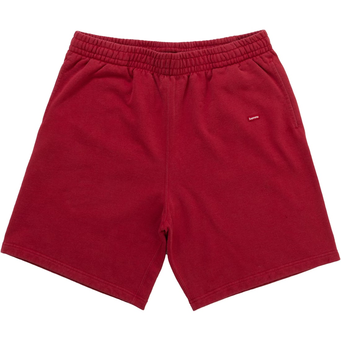 Supreme SS26 Red Overdyed Small Box Logo Shorts Medium (1 of 1)