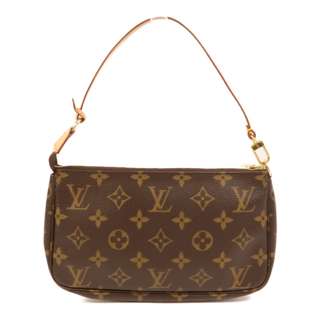 Louis Vuitton Pochette Accessoires Monogram Brown M51980 GHW Pouch: Louis Vuitton Pochette Accessoires Monogram Brown M51980 GHW Pouch This Louis Vuitton Pochette Accessoires pouch features the iconic Monogram pattern in brown PVC coated canvas. Designed as an accesso