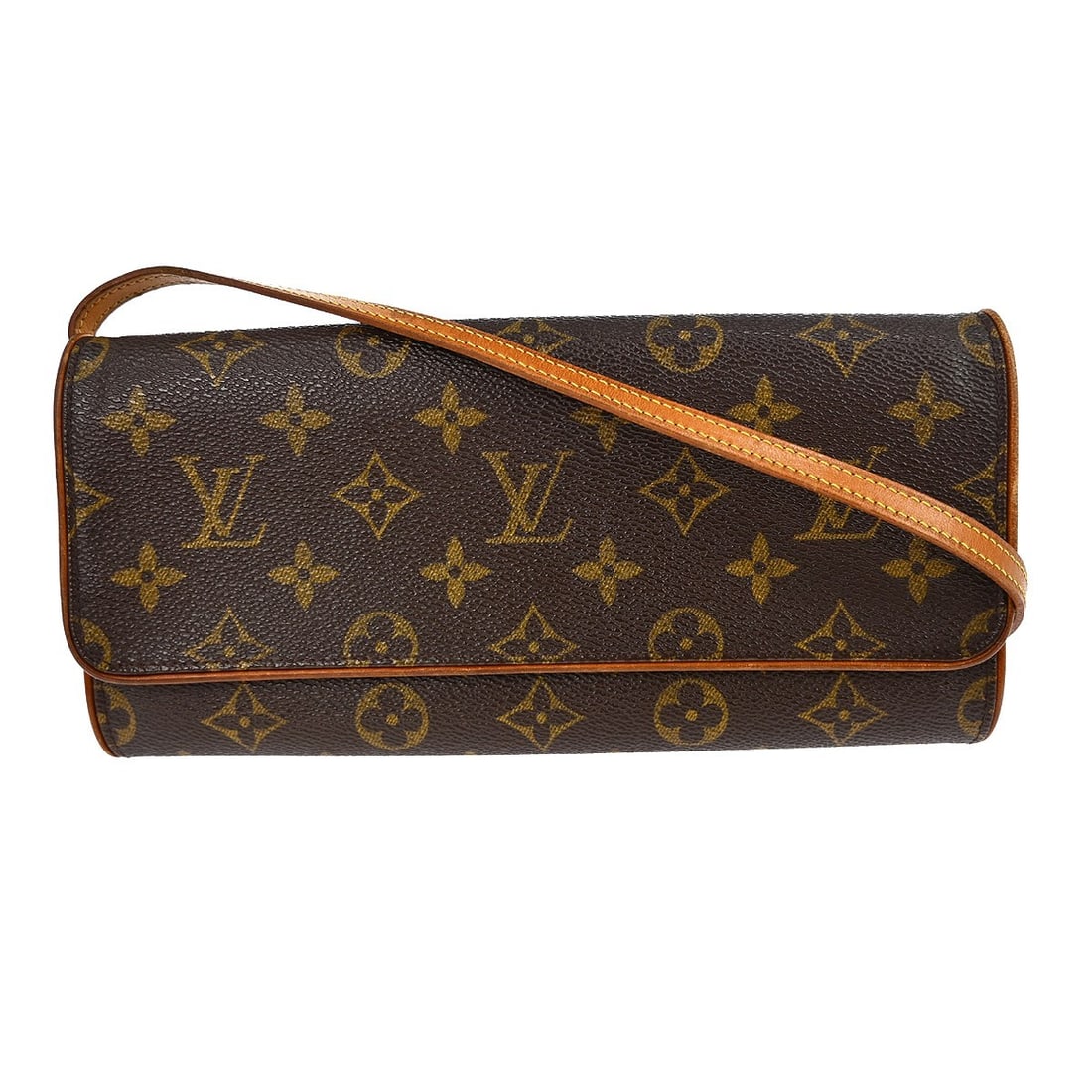 Louis Vuitton Pochette Twin GM Monogram Crossbody Bag: Louis Vuitton Pochette Twin GM Monogram Crossbody Bag This Louis Vuitton Pochette Twin GM crossbody bag features the iconic Monogram canvas leather exterior with a brown color scheme and logo accents.