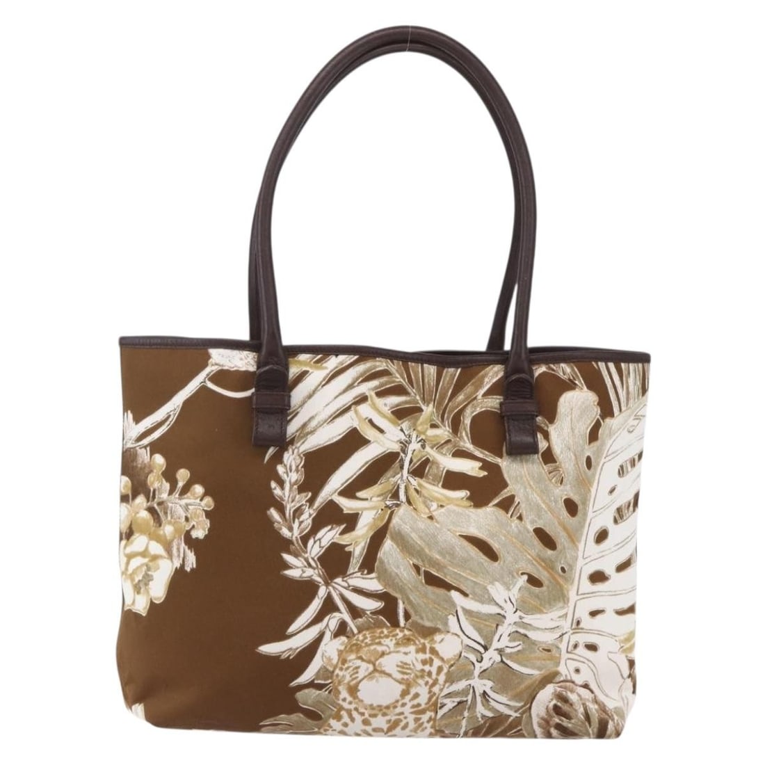 Salvatore Ferragamo Brown Canvas Tote Bag Vintage Style 31cm: Salvatore Ferragamo Brown Canvas Tote Bag Vintage Style 31cm This vintage Salvatore Ferragamo tote bag is crafted from brown canvas and designed for women. It features leather and metal fittings with 