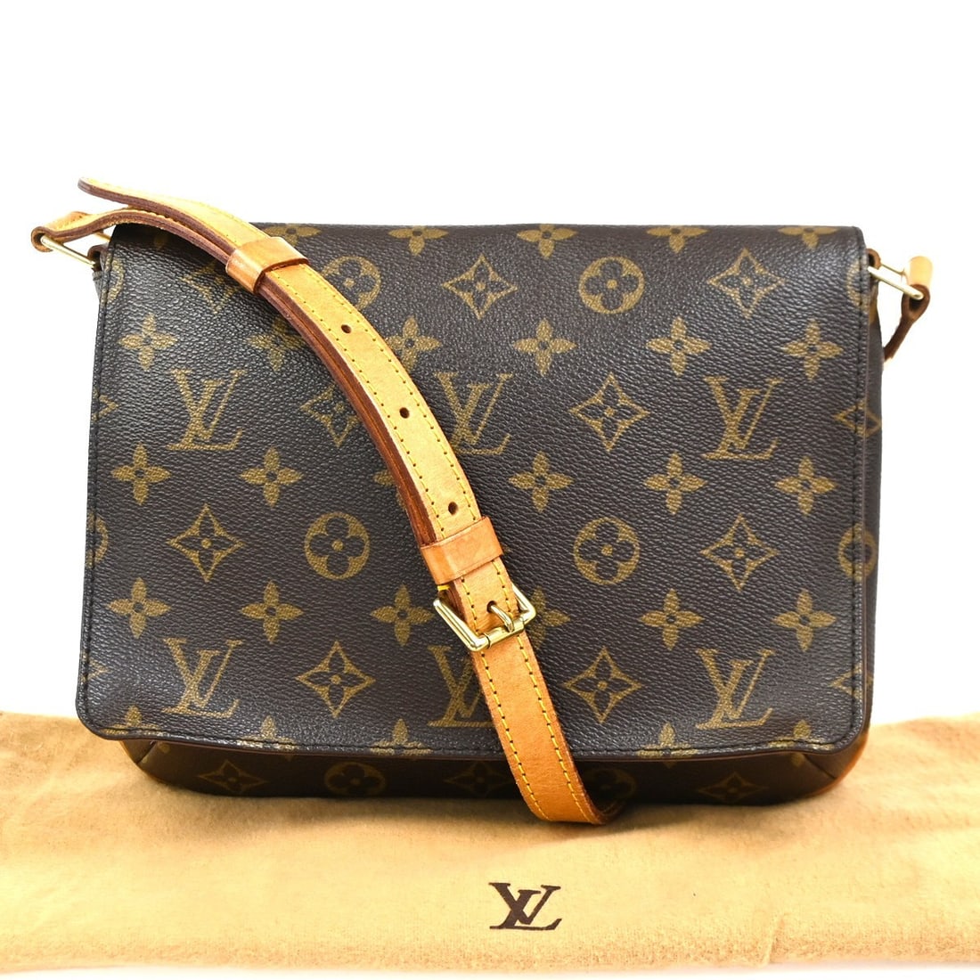Louis Vuitton Musette Tango monogram canvas shoulder bag: Louis Vuitton Musette Tango monogram canvas shoulder bag This Louis Vuitton Musette Tango Handbag features the iconic monogram canvas in brown with a classic vintage look. Designed for women, it has a