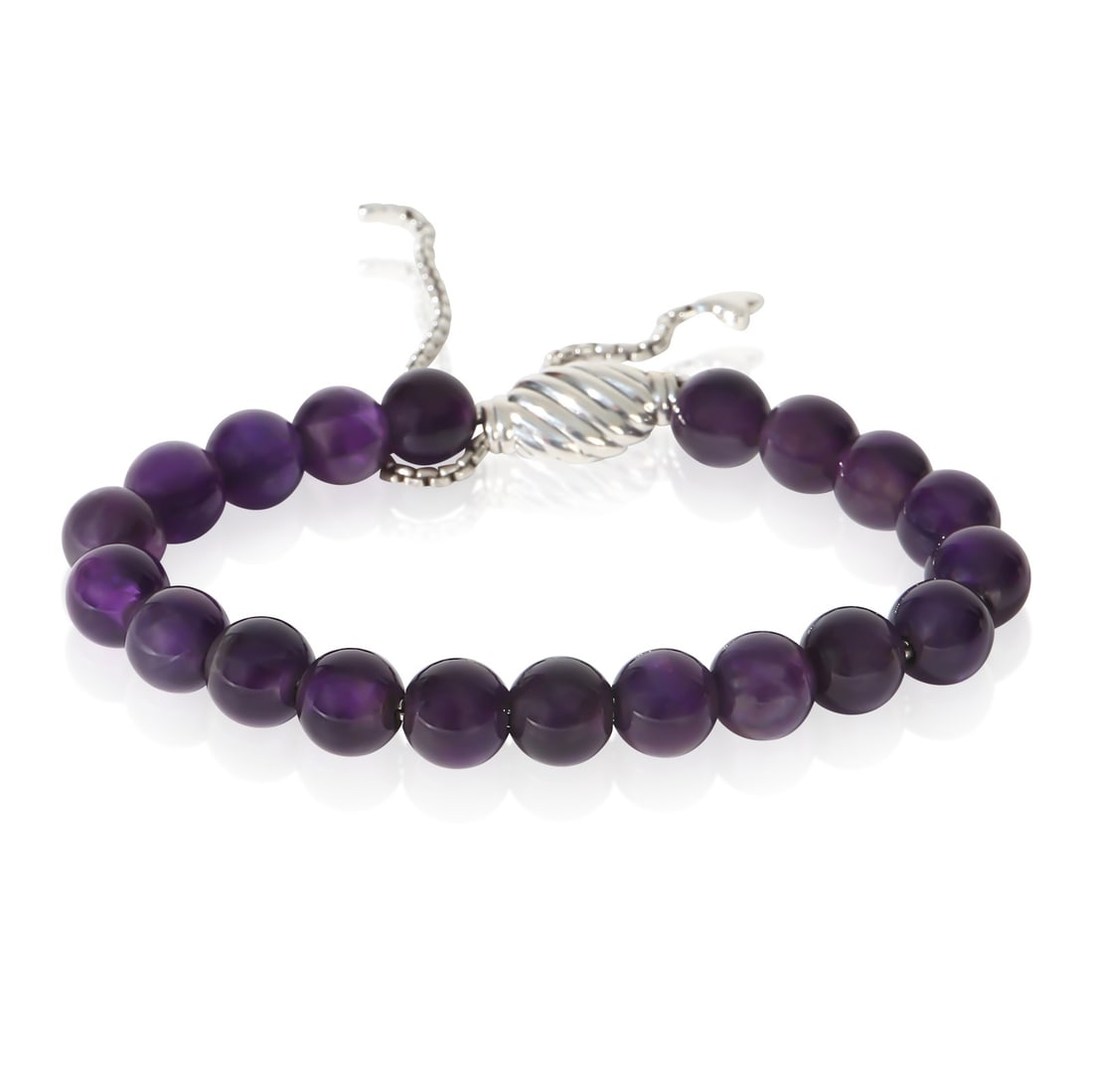 David Yurman Amethyst Spiritual Bead Sterling Silver Bracelet (1 of 3)