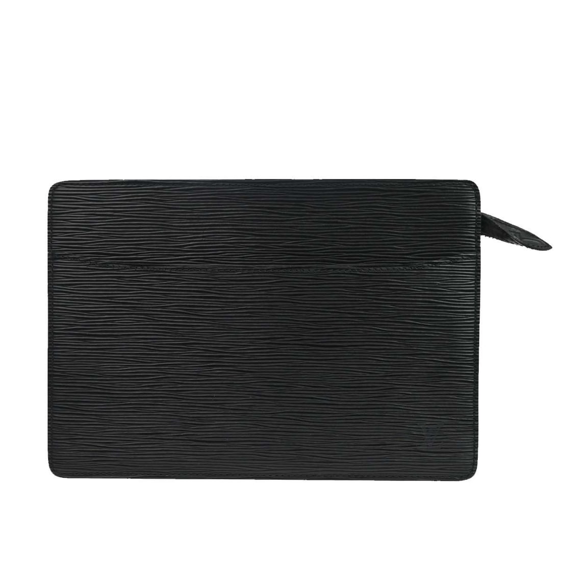 Louis Vuitton Epi black leather pochette clutch M52522: Louis Vuitton Epi black leather pochette clutch M52522 This Louis Vuitton Black Epi Pochette Homme Clutch Bag features the iconic Epi leather exterior with a subtle logo accent. Designed in a compact,