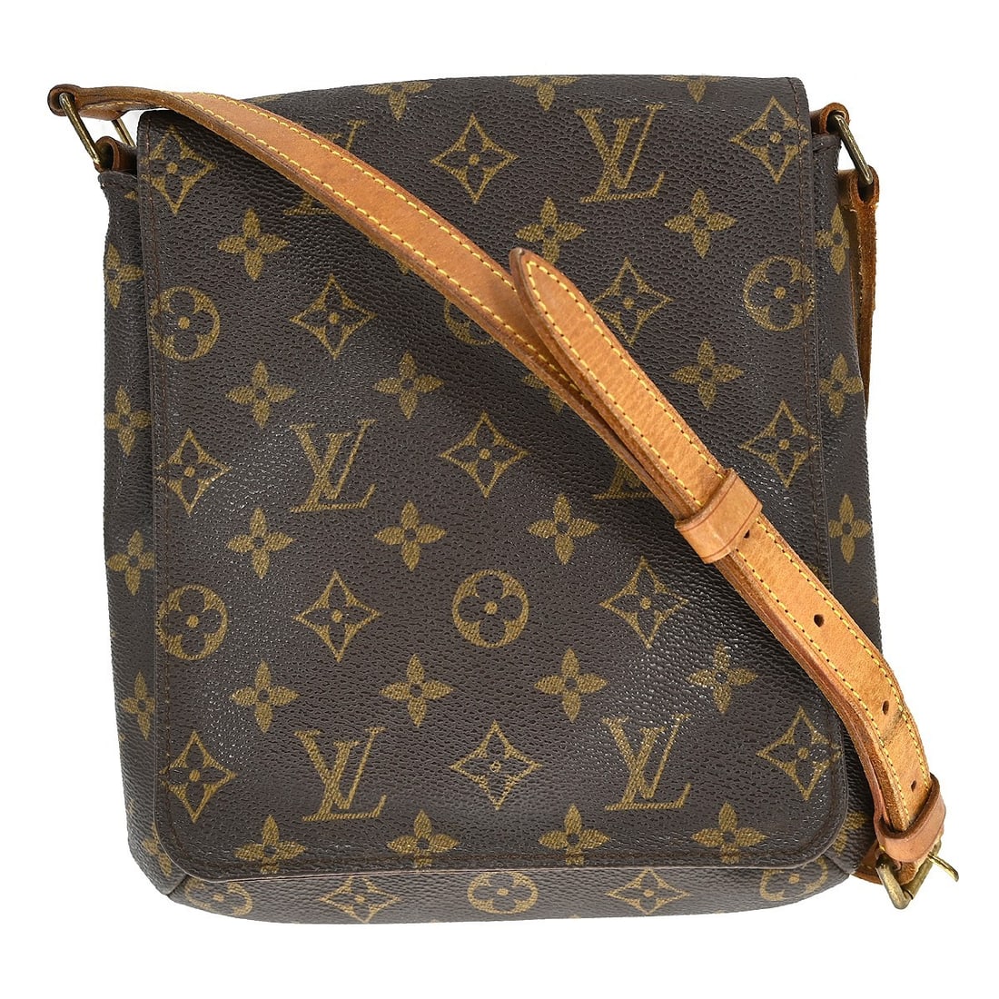 Louis Vuitton Musette Salsa Monogram Canvas Shoulder Bag: Louis Vuitton Musette Salsa Monogram Canvas Shoulder Bag This Louis Vuitton Musette Salsa long shoulder bag features the iconic monogram canvas exterior with brown leather shoulder strap and trim. Des