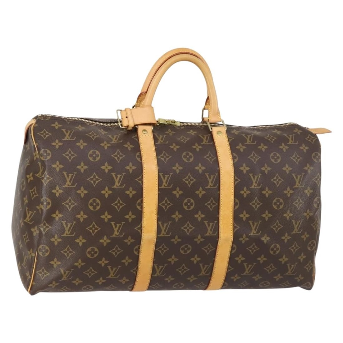LOUIS VUITTON Monogram Keepall 50 Boston Bag M41426 Auth France: LOUIS VUITTON Monogram Keepall 50 Boston Bag M41426 Auth France This authentic LOUIS VUITTON Monogram Keepall 50 Boston Bag is a timeless piece crafted from durable Monogram Canvas. Made in France, th