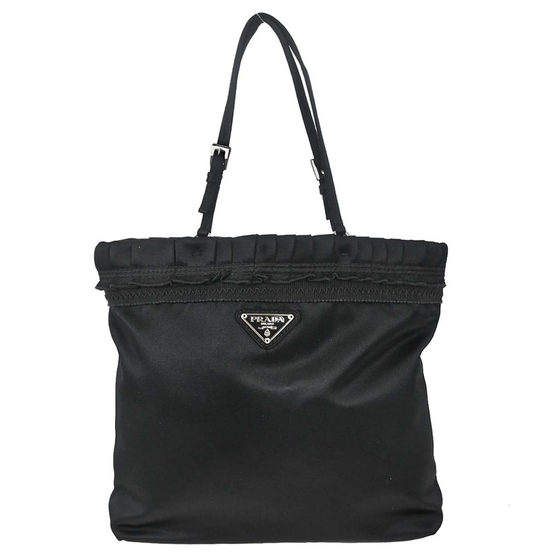 Prada Nylon Mini Top Handle Bag Black Italy: Prada Nylon Mini Top Handle Bag Black Italy This Prada mini top handle bag features a sleek black nylon exterior, offering a stylish and practical accessory for everyday use. Designed for women, it ha
