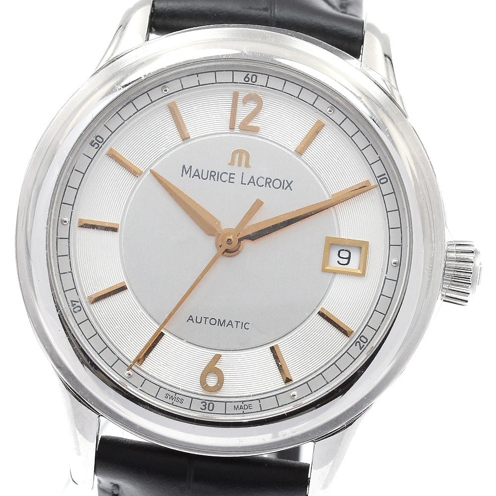Maurice Lacroix Les Classiques Date Automatic Steel Watch: Maurice Lacroix Les Classiques Date Automatic Steel Watch This Maurice Lacroix Les Classiques Date men's wristwatch features a stainless steel case paired with a silver dial and an automatic movement.