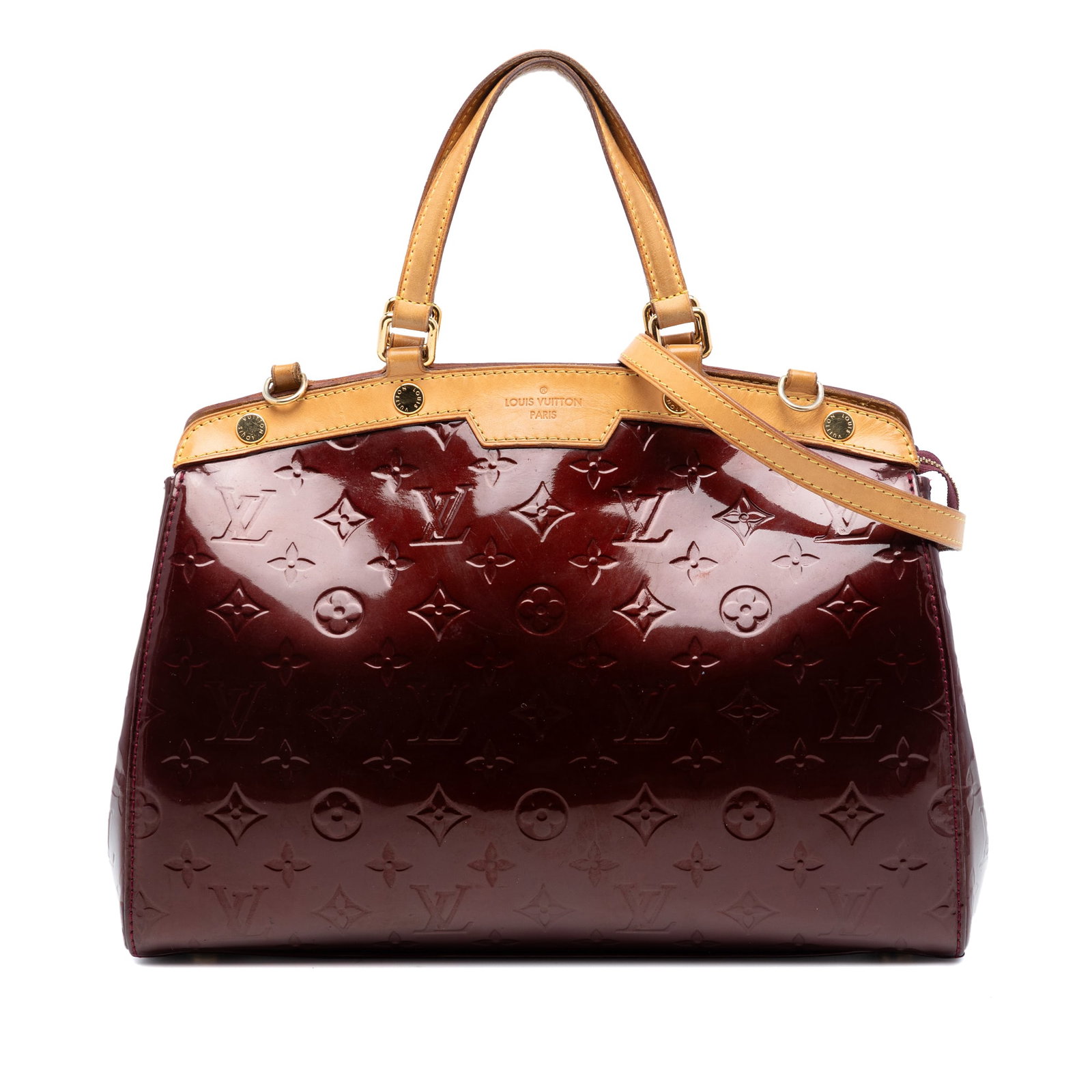 Louis Vuitton Brea MM Monogram Vernis Purple Leather Bag (1 of 7)
