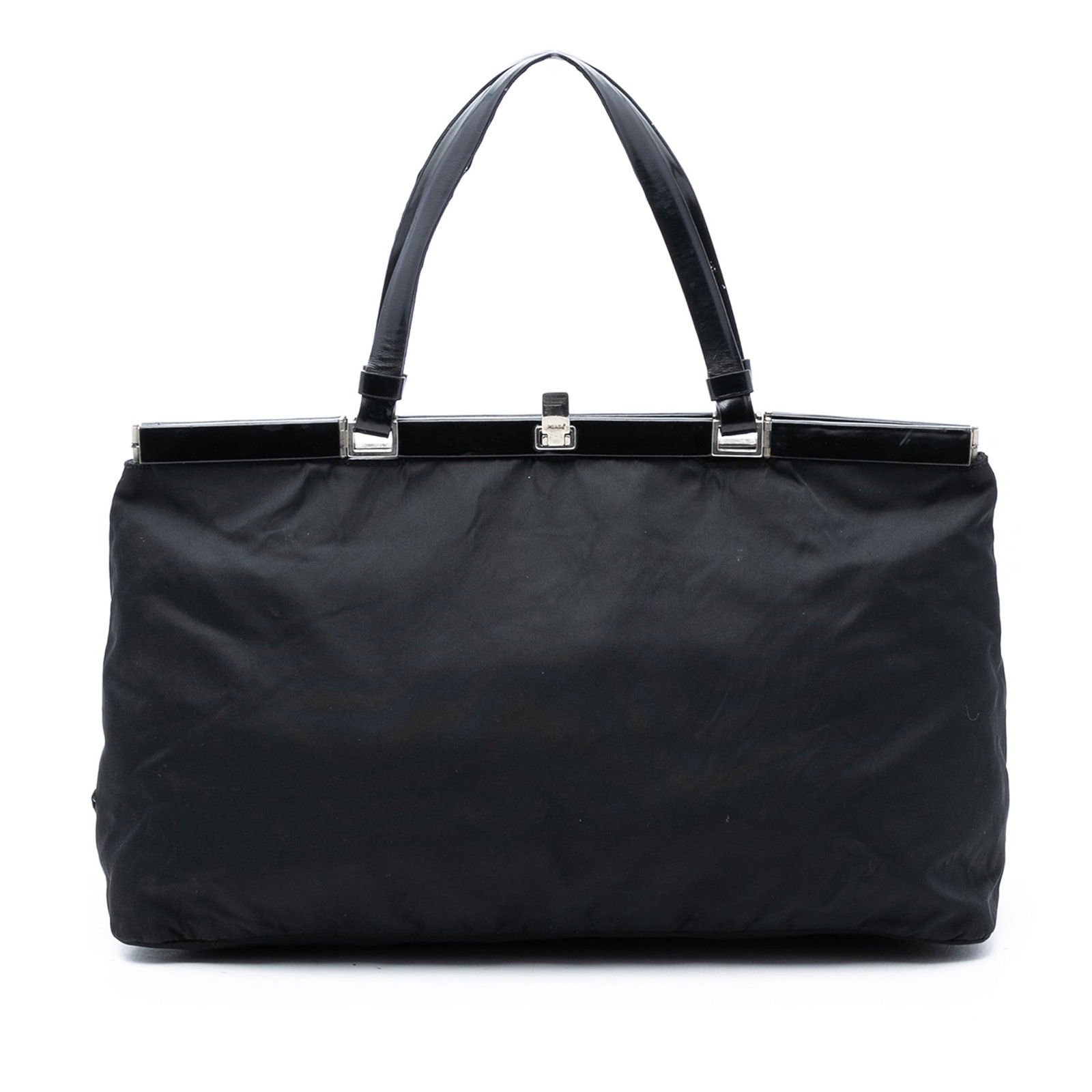 Prada black nylon tote with leather handles Tessuto (1 of 6)