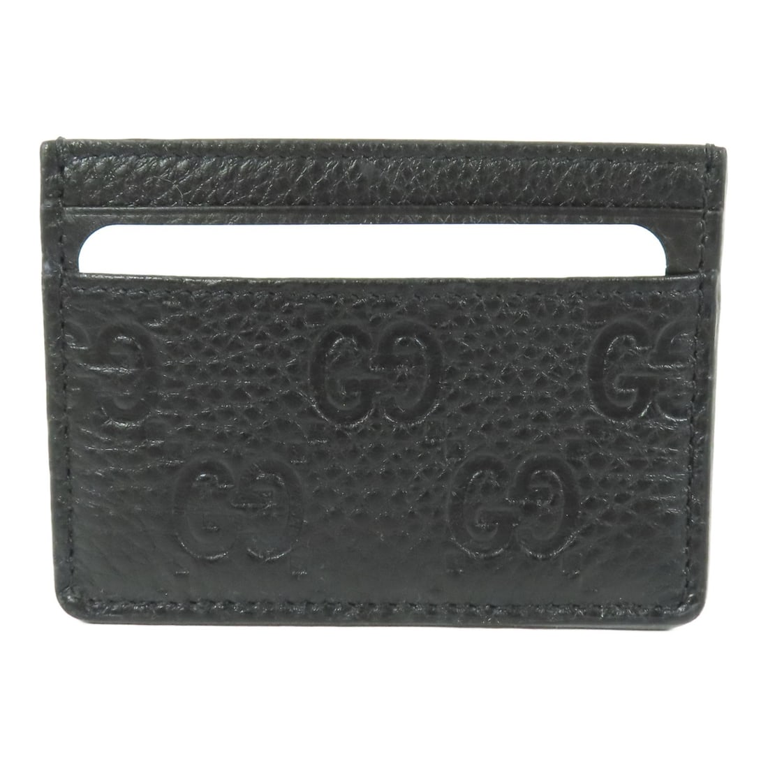 Gucci GG Emblem Black Leather Card Case (1 of 12)