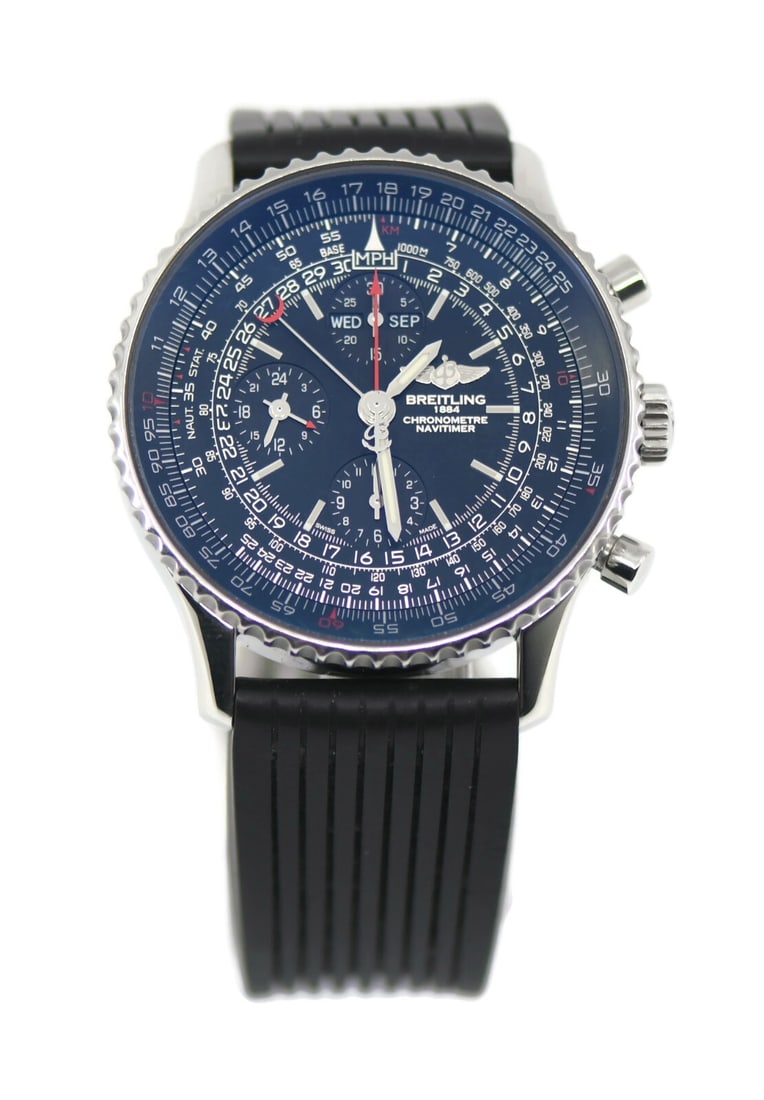 Breitling Navitimer 1884 Stainless Steel Automatic Watch A21350 with Box and Papers: Breitling Navitimer 1884 Stainless Steel Automatic Watch A21350 with Box and Papers Introducing the Breitling Navitimer 1884, a prestigious stainless steel wristwatch that exemplifies luxury and preci