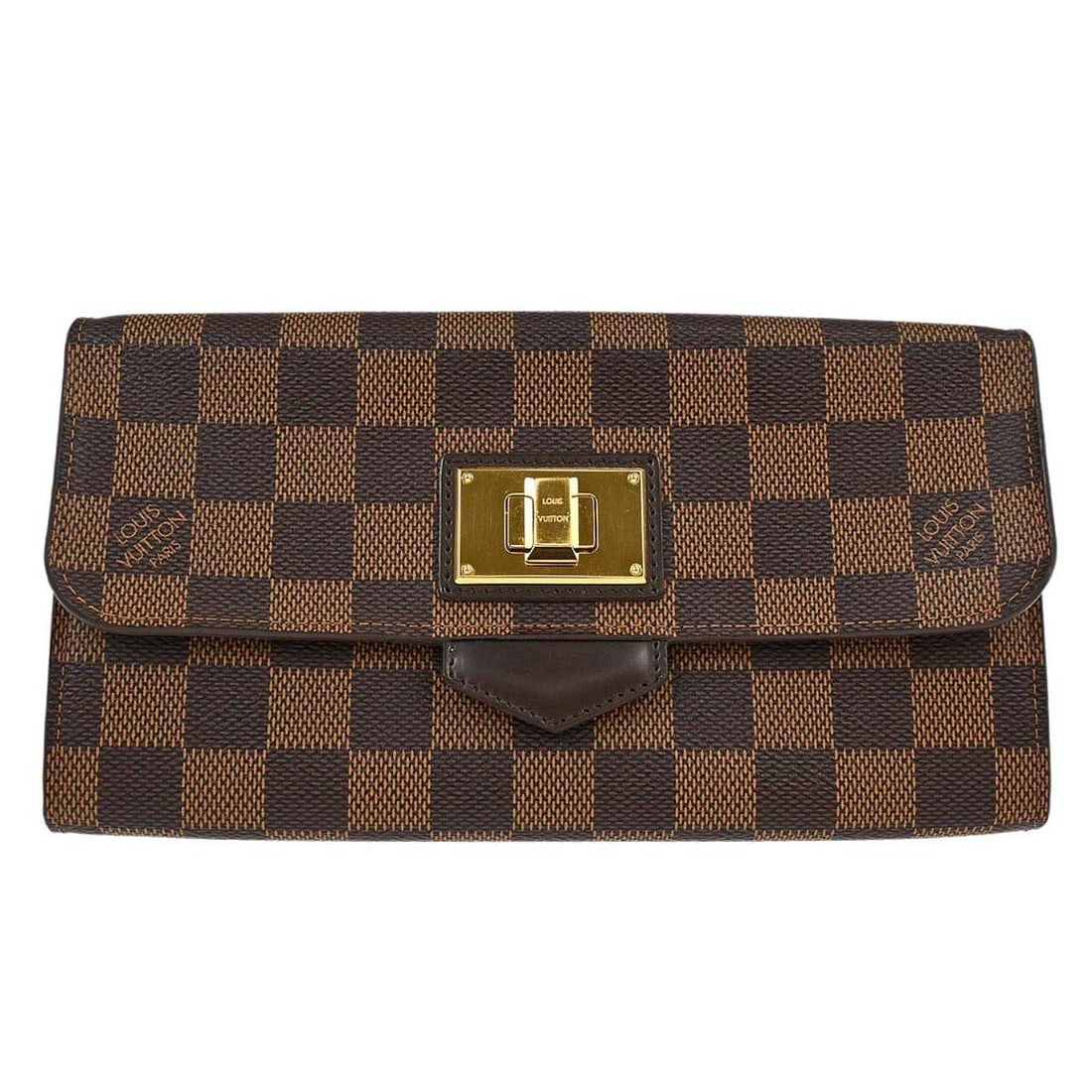 Louis Vuitton Damier Canvas Rosebery Folding Wallet for Women: Louis Vuitton Damier Canvas Rosebery Folding Wallet for Women This Louis Vuitton Damier Rosebery wallet features the classic check pattern in brown Damier canvas. Designed for women, it offers a foldi