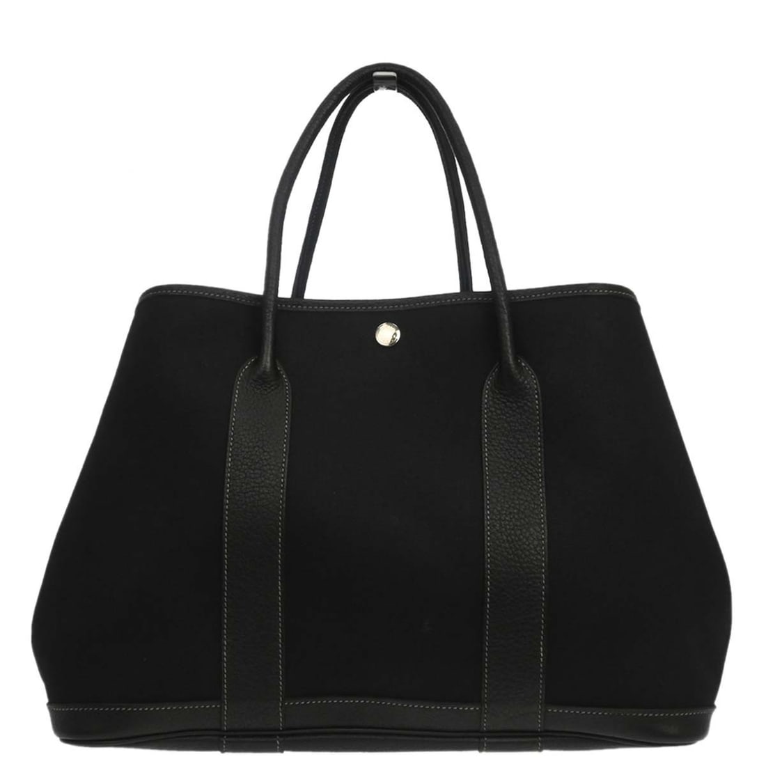 Hermes Garden Party 36 Black Canvas Leather Tote (1 of 18)