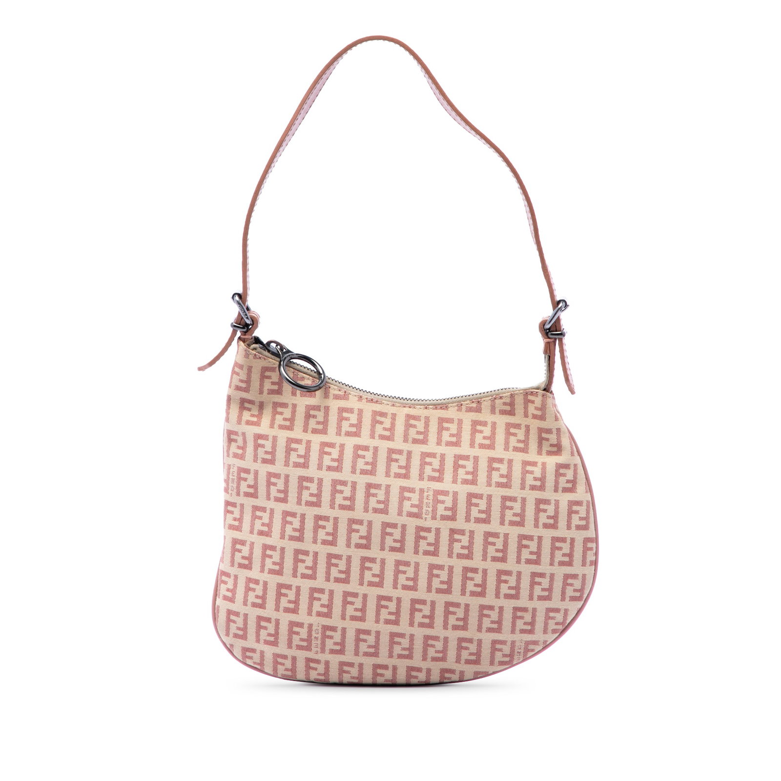 Fendi Oyster Canvas Shoulder Bag Zucchino: Fendi Oyster Canvas Shoulder Bag Zucchino This Fendi Zucchino Canvas Oyster Shoulder Bag features a beige canvas body accented with leather trim and a flat leather shoulder strap. The design includes 