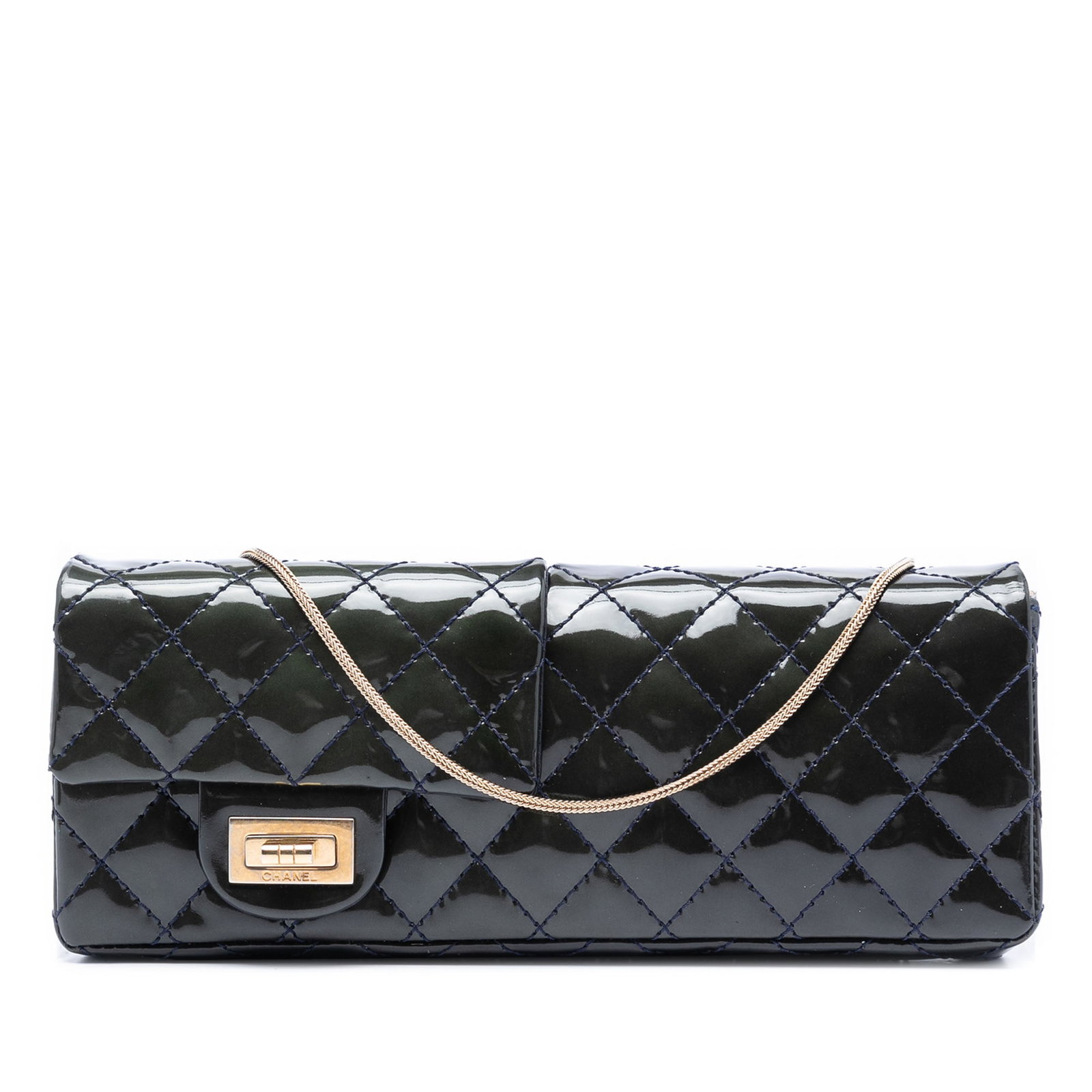 Chanel 2.55 Reversible Chain Flap Patent Quilted Shoulder Bag (1 of 7)