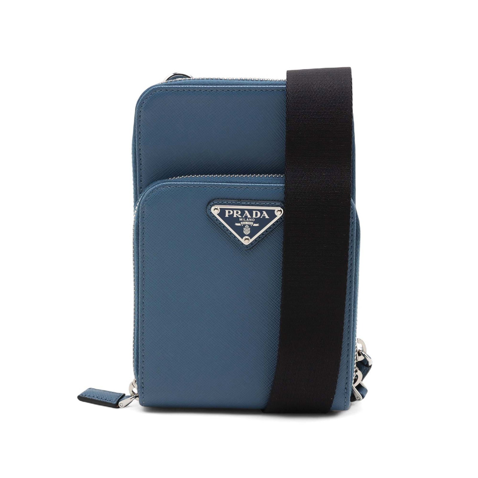 Prada Saffiano Leather Crossbody Bag Blue (1 of 9)