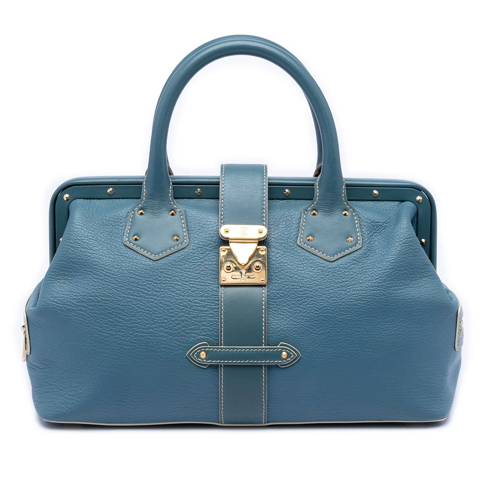 Louis Vuitton Suhali blue leather PM handbag (1 of 7)