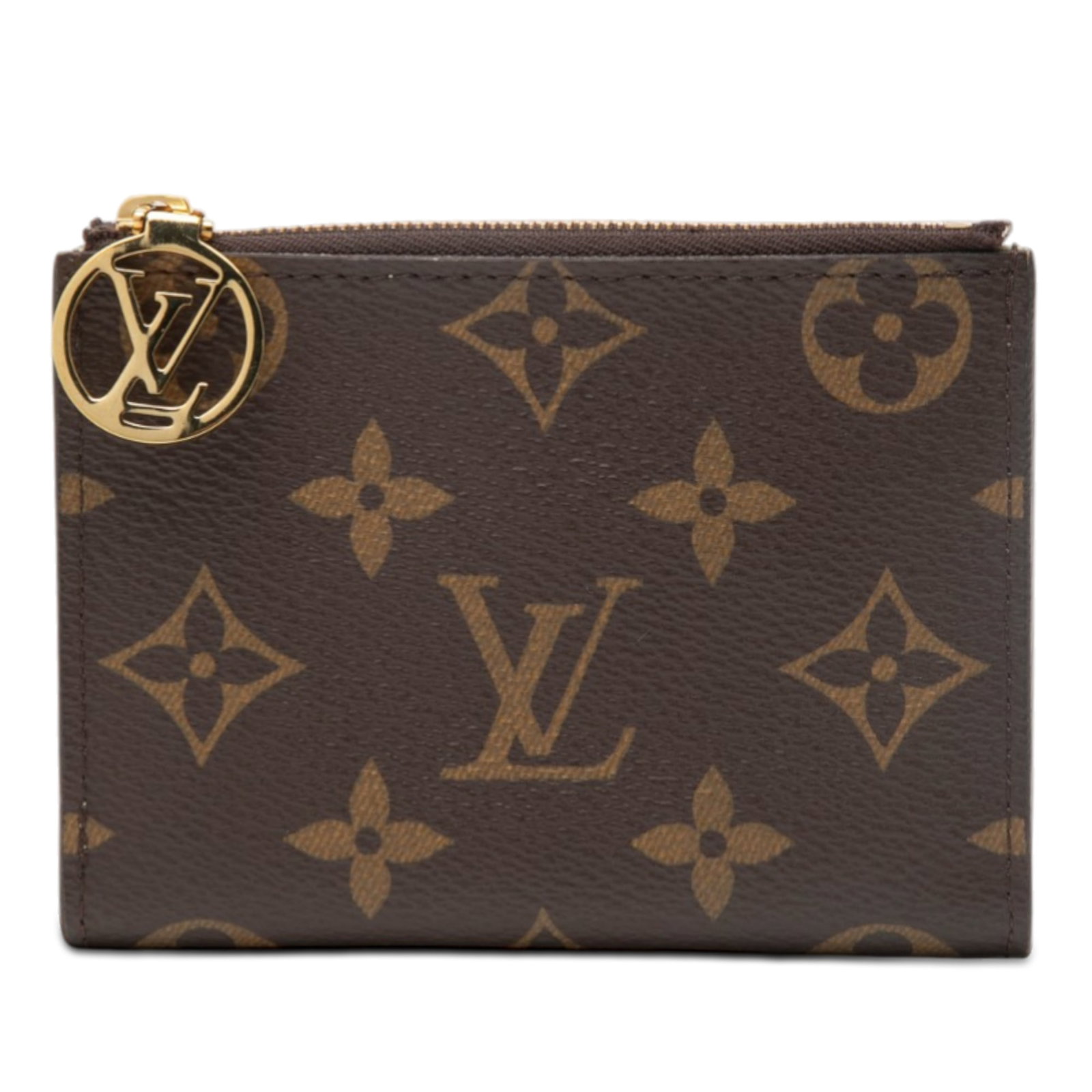 Louis Vuitton Lisa Monogram Canvas Small Brown Wallet with Zip Pocket: Louis Vuitton Lisa Monogram Canvas Small Brown Wallet with Zip Pocket This Louis Vuitton Monogram Lisa Small Wallet features a monogram canvas exterior in brown, an exterior zip compartment, a flap wi