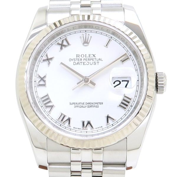 Rolex 116234 Automatic Datejust 36mm White Roman Dial (1 of 9)