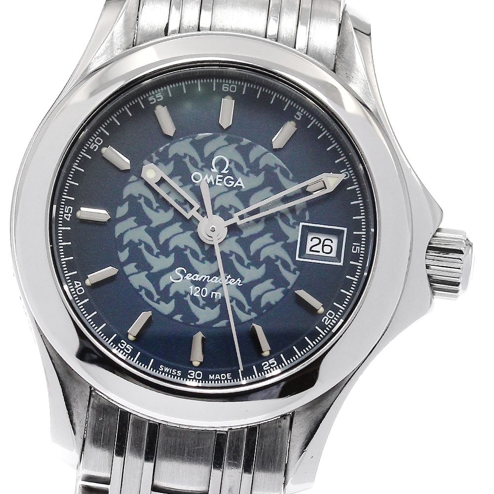 Omega Seamaster 120 Jacques Mayol 1997 Quartz Date Watch 2580.80: Omega Seamaster 120 Jacques Mayol 1997 Quartz Date Watch 2580.80 This is an OMEGA Seamaster 120 Jacques Mayol 1997 Limited Edition wristwatch, one of only 1,000 produced. Designed for women, it featur