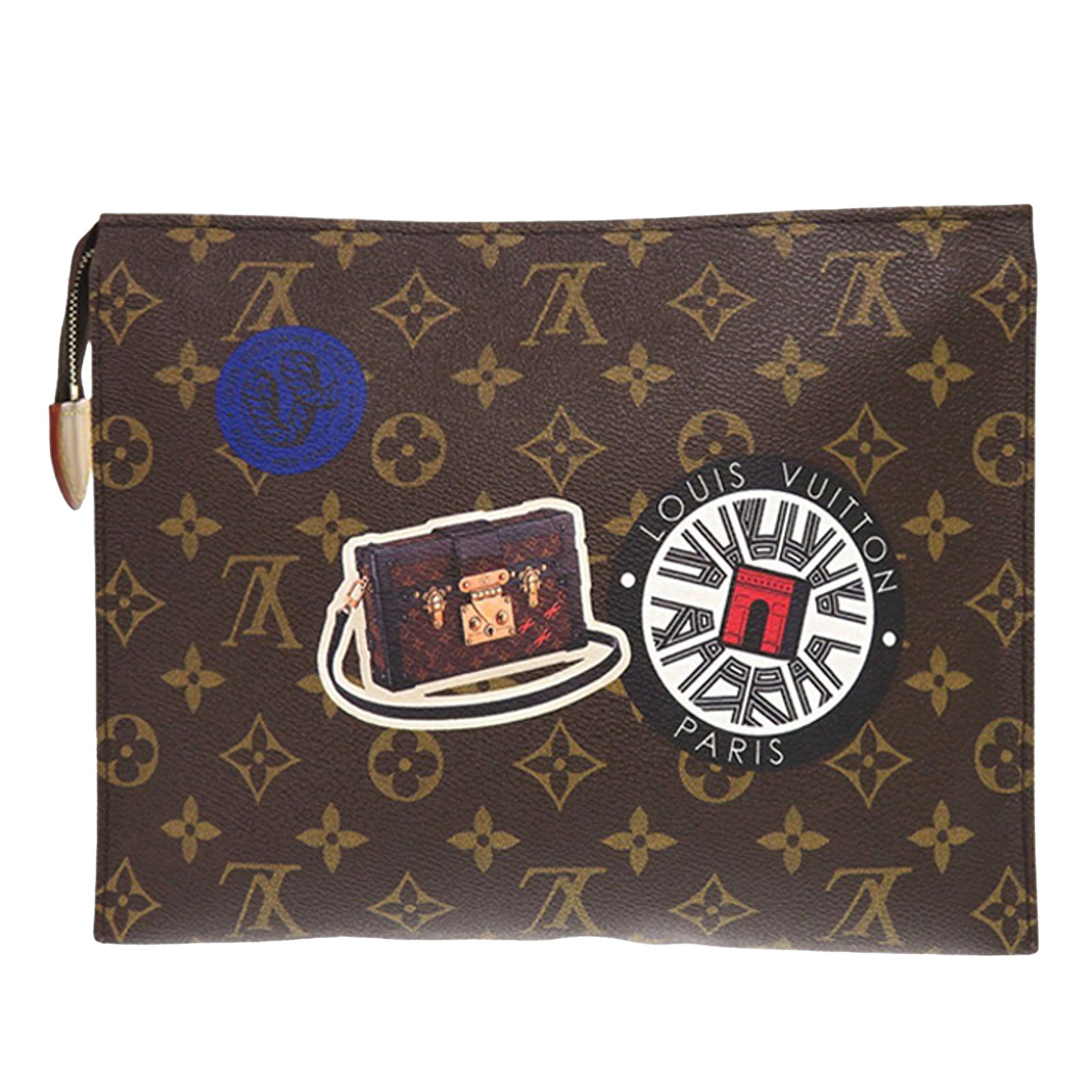 Louis Vuitton World Tour Monogram canvas toiletry pouch 26: Louis Vuitton World Tour Monogram canvas toiletry pouch 26 This Louis Vuitton Monogram World Tour Toiletry Pouch 26 showcases the brand's iconic printed monogram canvas in brown and features a top zip
