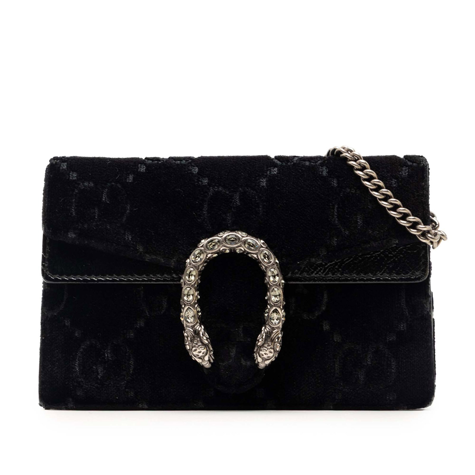 Gucci Mini GG Velvet Dionysus Black Crossbody Bag (1 of 6)