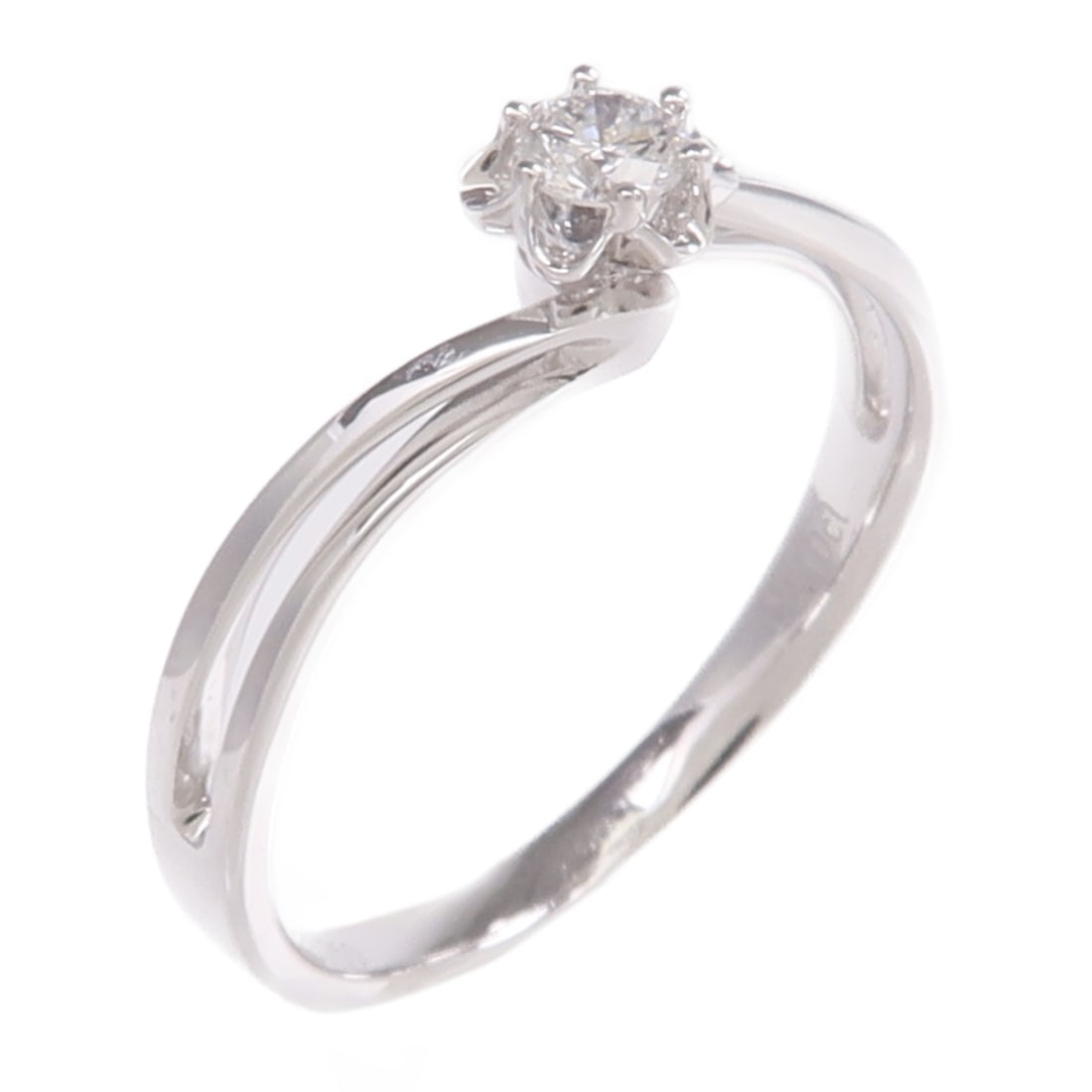 JEWELRY Diamond 18K White Gold Ring Size 4.75: JEWELRY Diamond 18K White Gold Ring Size 4.75 This elegant ring features a sparkling diamond set in 18K white gold. Designed for women, it offers a refined and classic look suitable for various occasi