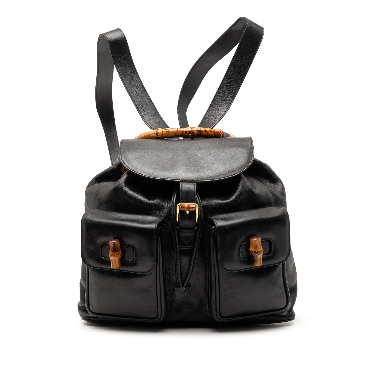 Gucci Bamboo leather drawstring backpack (1 of 7)