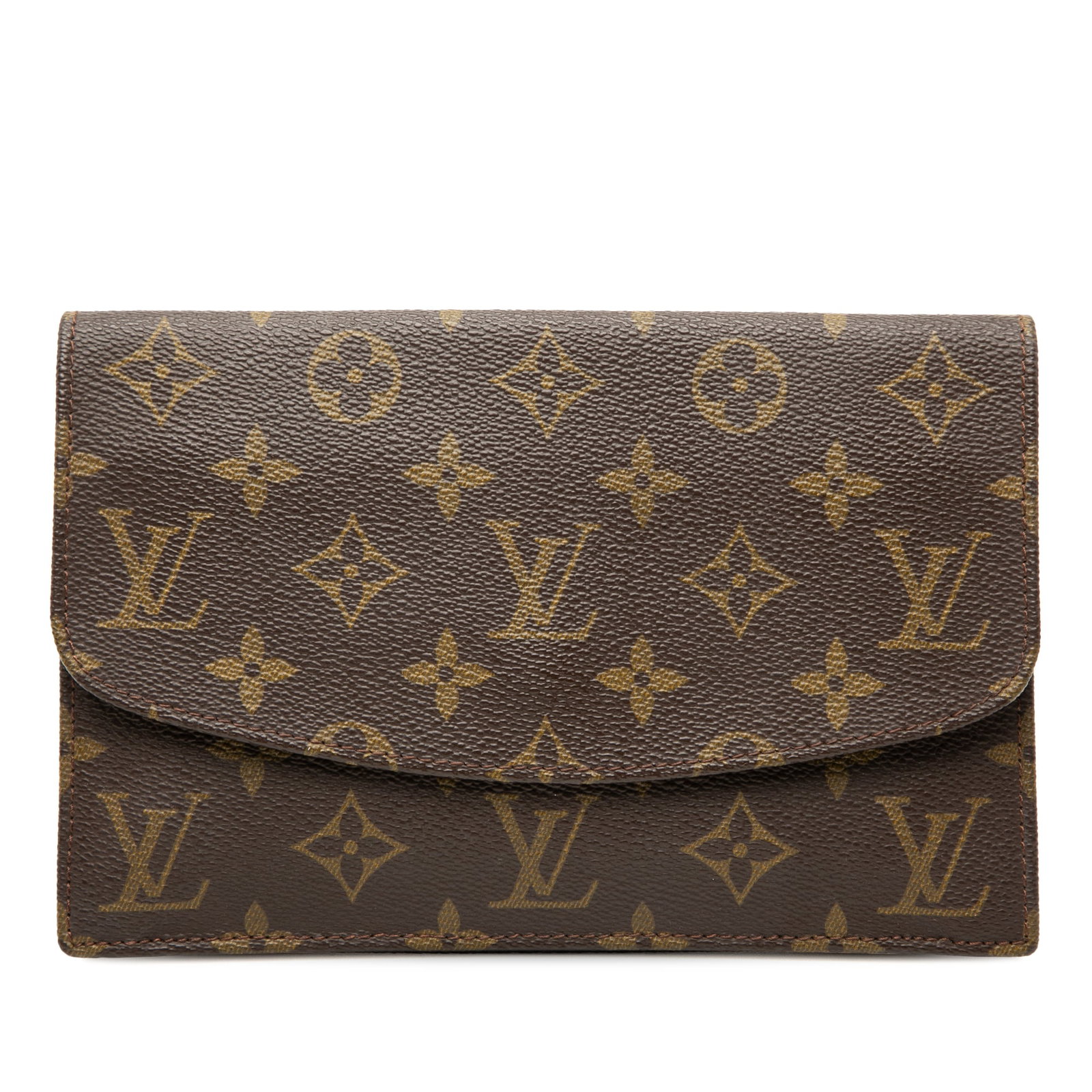 Louis Vuitton Pochette Rabat 20 Monogram Canvas Clutch Bag: Louis Vuitton Pochette Rabat 20 Monogram Canvas Clutch Bag This Louis Vuitton Monogram Pochette Rabat 20 features the iconic monogram canvas body with a front flap closure. The bag is designed in a br