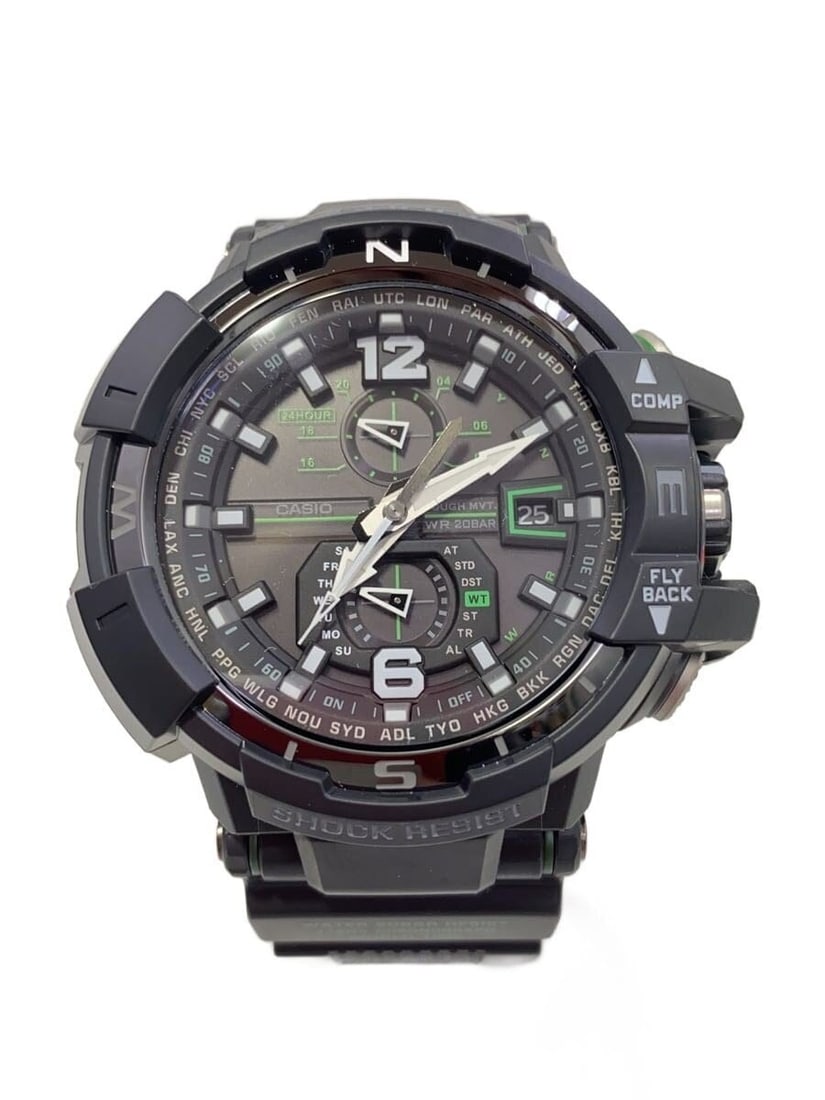 Casio G Shock GW A1100 1A3JF Black Rubber Wristwatch: Casio G Shock GW A1100 1A3JF Black Rubber Wristwatch This CASIO G-SHOCK GW-A1100-1A3JF men's wristwatch features a durable black rubber construction and is designed for reliability and style. Sourced 