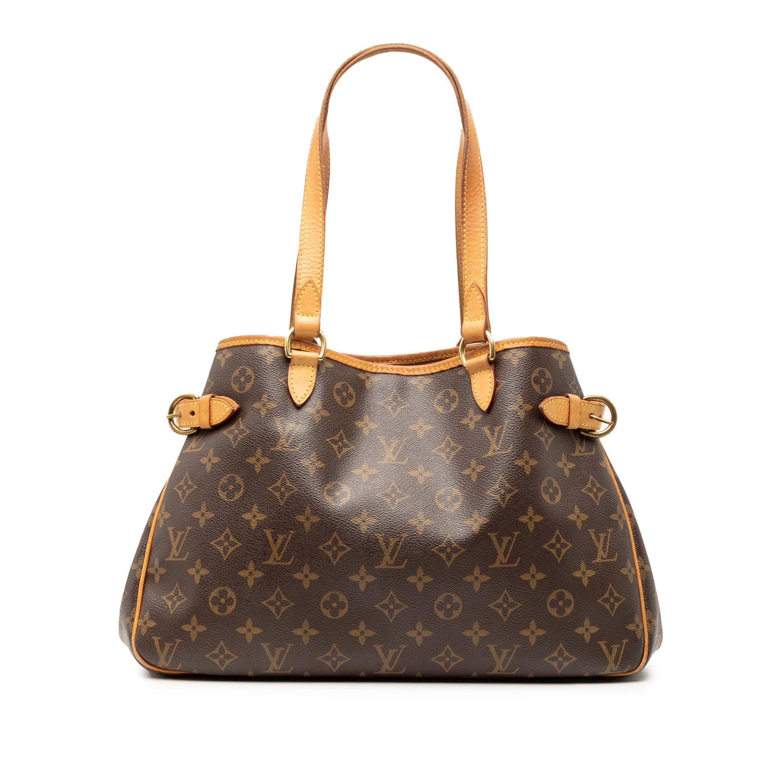 Louis Vuitton Batignolles Horizontal Shoulder Bag Monogram Canvas Brown: Louis Vuitton Batignolles Horizontal Shoulder Bag Monogram Canvas Brown The Louis Vuitton Monogram Batignolles Horizontal is crafted with the signature monogram canvas and features flat leather should