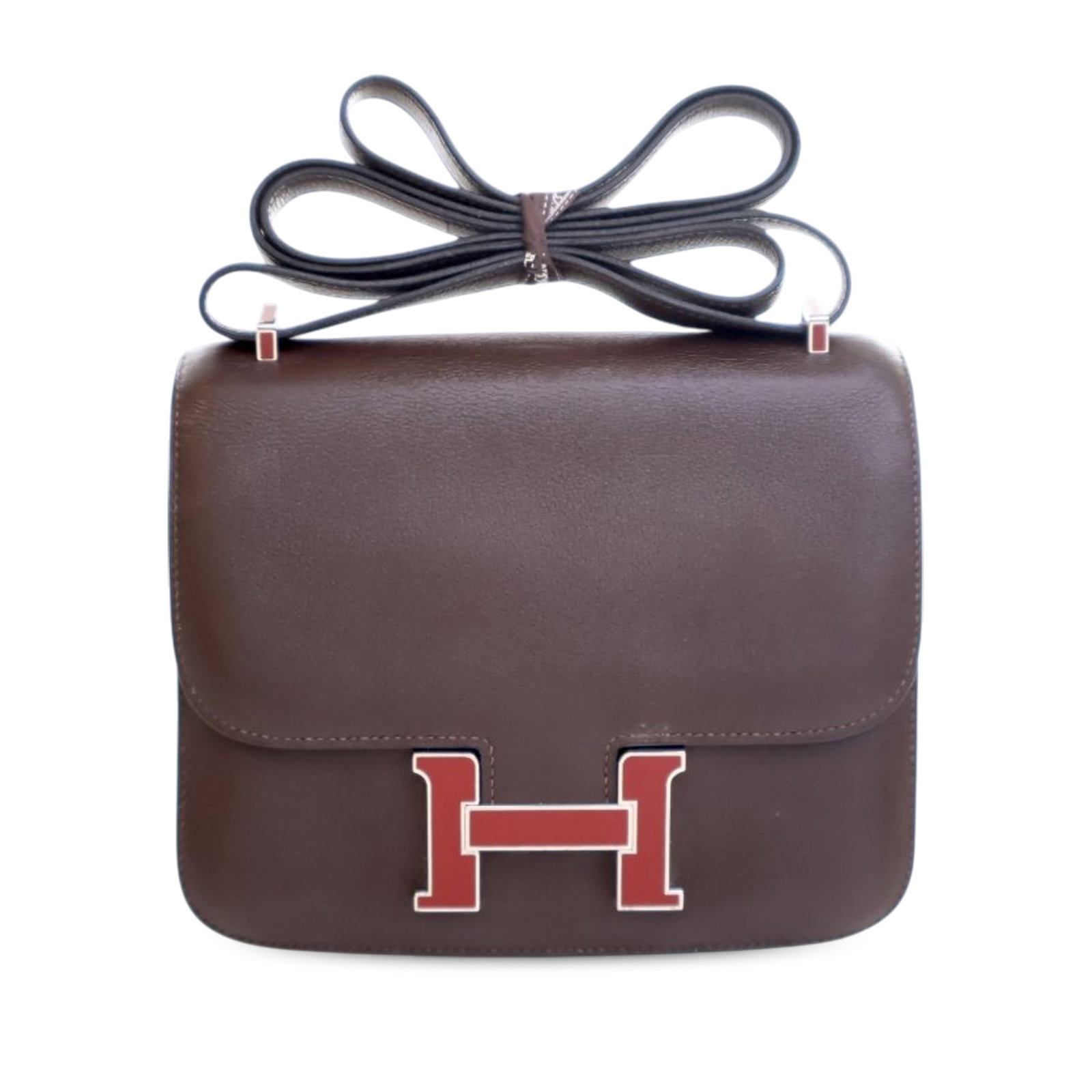 Hermes Mini Swift Verso Constance 18 Red Leather Bag: Hermes Mini Swift Verso Constance 18 Red Leather Bag The Hermes Mini Swift Verso Constance 18 is a stylish and versatile handbag crafted from luxurious Swift leather in a striking Rouge Sellier color.
