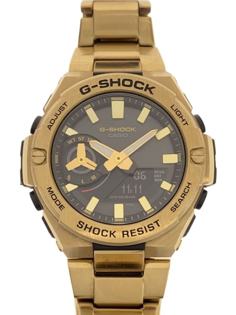 CASIO G-SHOCK GST-B500 Stainless Steel Black Wristwatch: CASIO G-SHOCK GST-B500 Stainless Steel Black Wristwatch This CASIO G-SHOCK GST-B500 men's wristwatch features a durable stainless steel case and band in a sleek black color. Designed for reliable perf