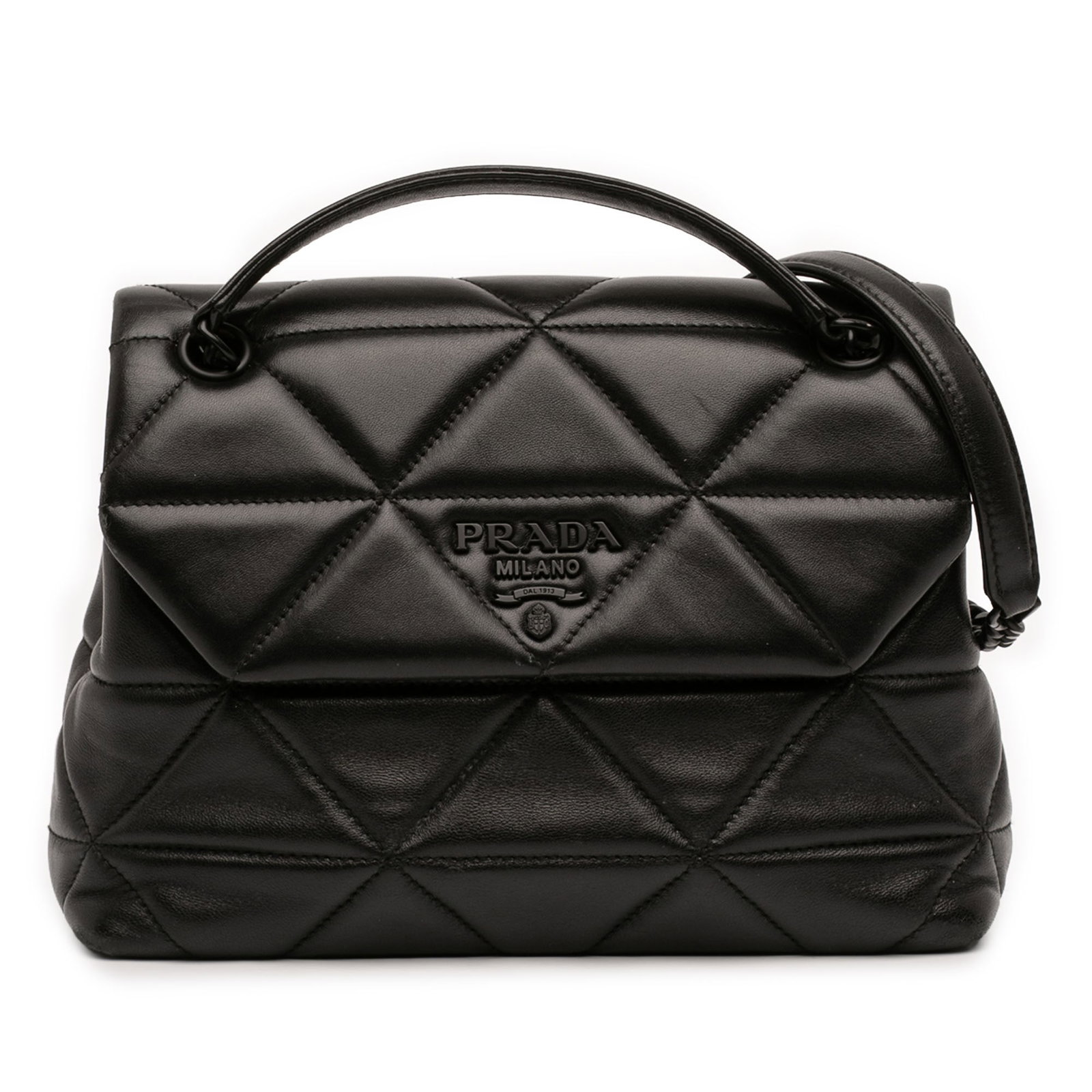 Prada Spectrum quilted leather shoulder bag black (1 of 7)