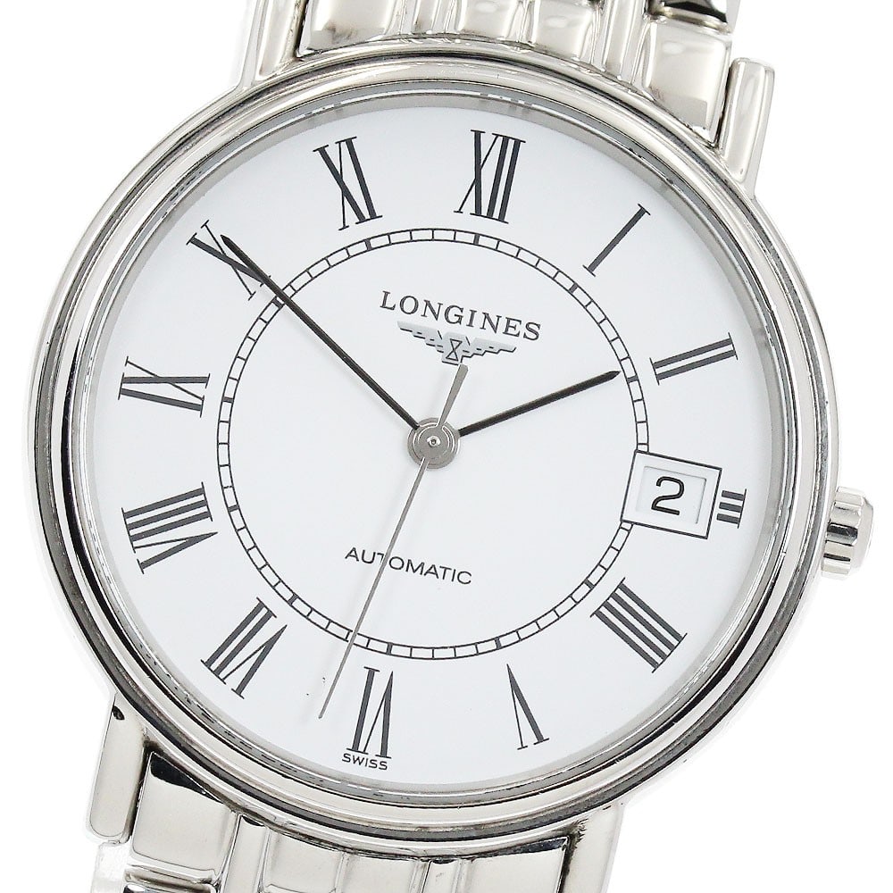 Longines Presence Date Automatic Stainless Steel Men's Wristwatch: Longines Presence Date Automatic Stainless Steel Men's Wristwatch This Longines Presence Date men's wristwatch, reference L4.821.4, features a classic stainless steel case and bracelet with a white di