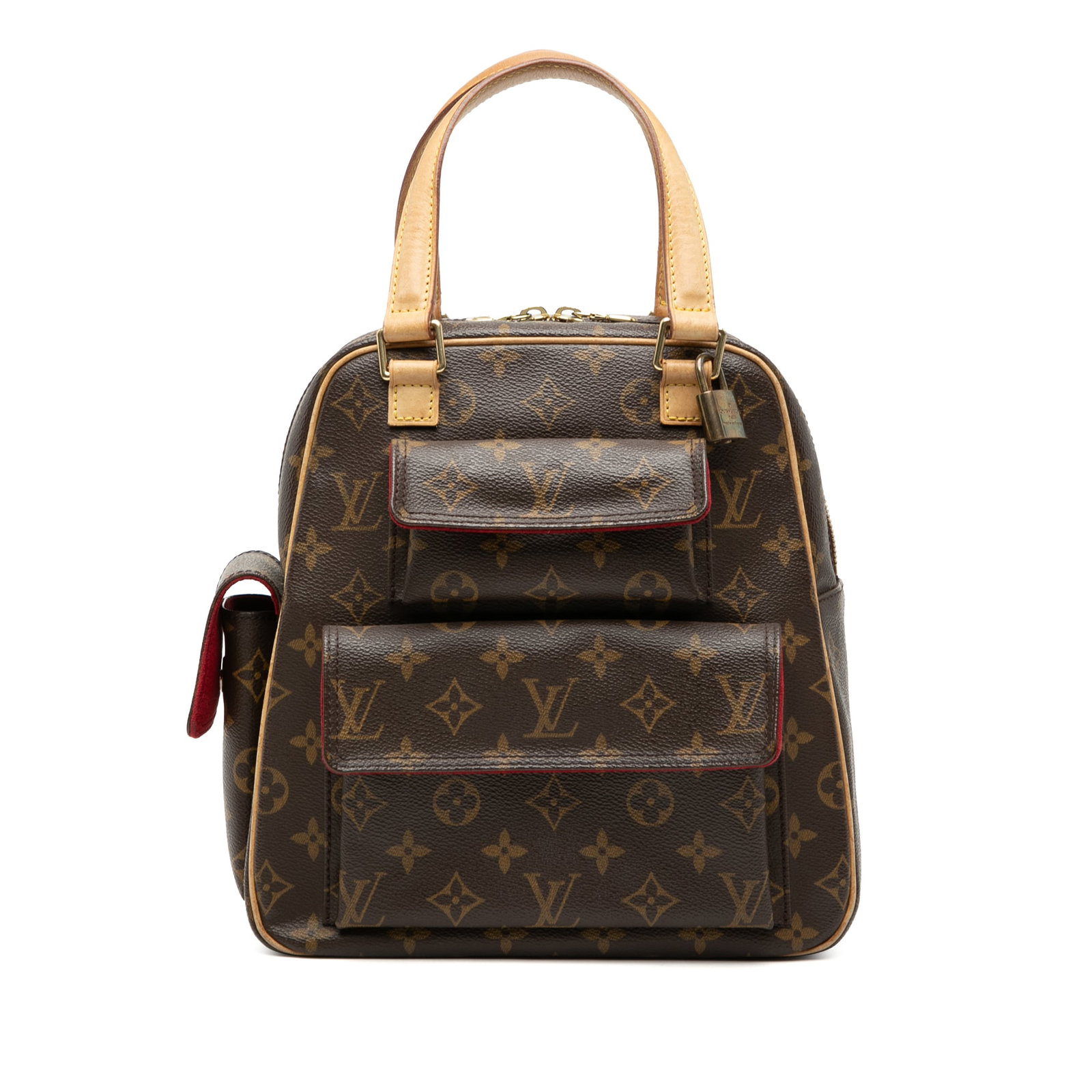 Louis Vuitton Excentri Cite Brown Monogram Canvas Shoulder Bag With Vachetta Trim: Louis Vuitton Excentri Cite Brown Monogram Canvas Shoulder Bag With Vachetta Trim The Louis Vuitton Monogram Excentri Cite features the iconic monogram canvas body with vachetta leather trim and flat 