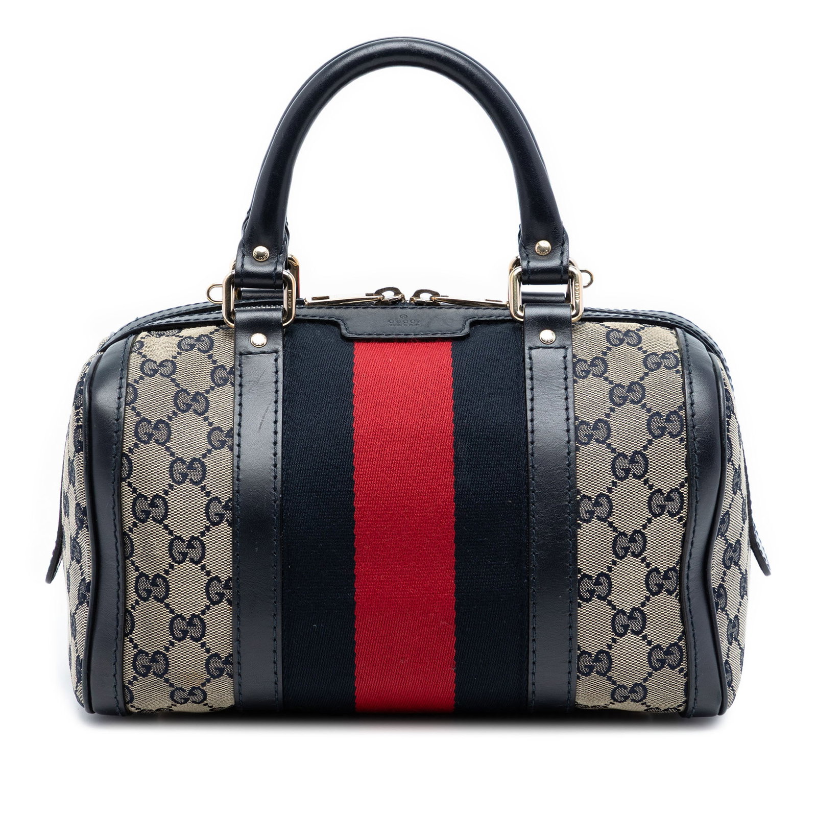 Gucci Joy Boston satchel GG canvas web trim beige (1 of 7)