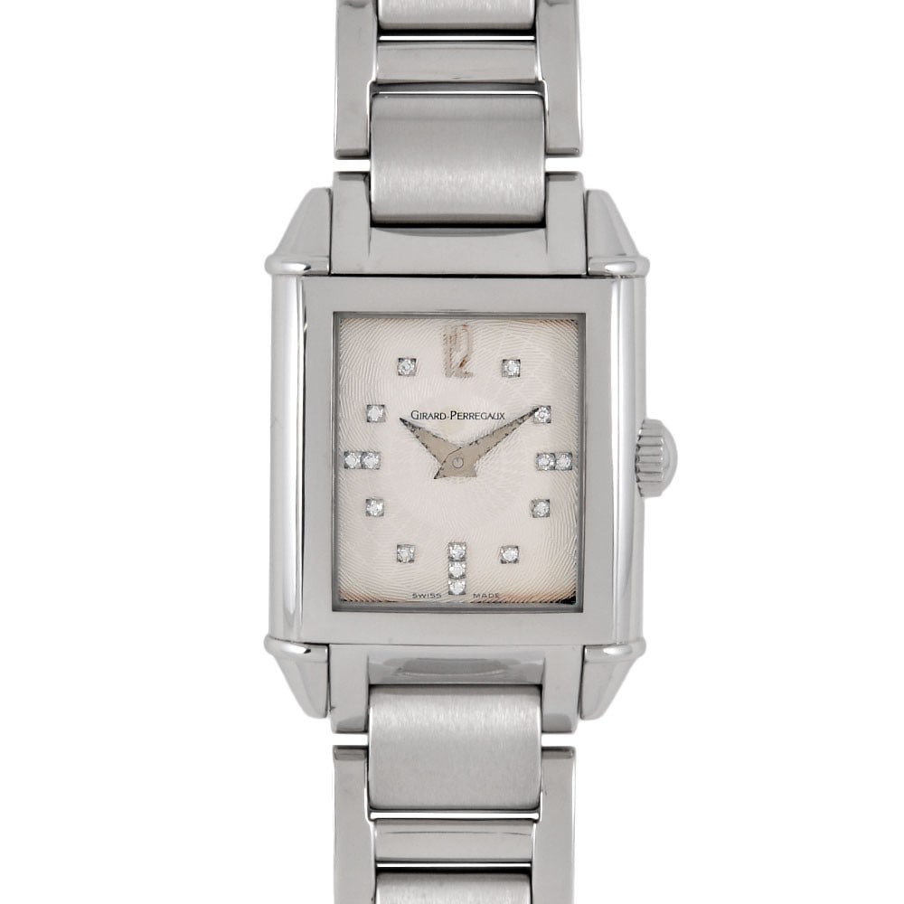 Girard Perregaux Vintage 2589 Diamond Dial Manual Wind Ladies Watch: Girard Perregaux Vintage 2589 Diamond Dial Manual Wind Ladies Watch This Girard Perregaux 2589 women's wristwatch features a vintage design with a stainless steel case and band. The watch is powered b