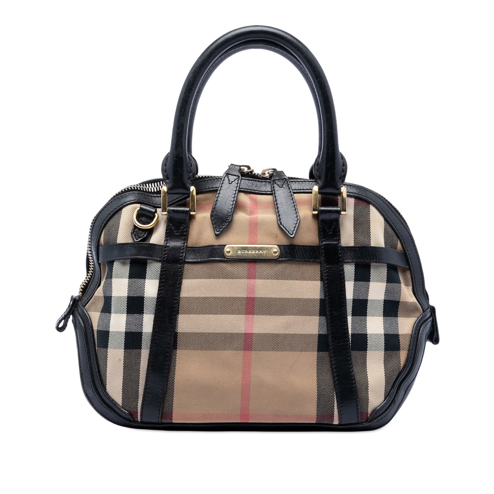 Burberry Bridle Orchard Satchel Small Canvas with Leather Trim (1 of 7)